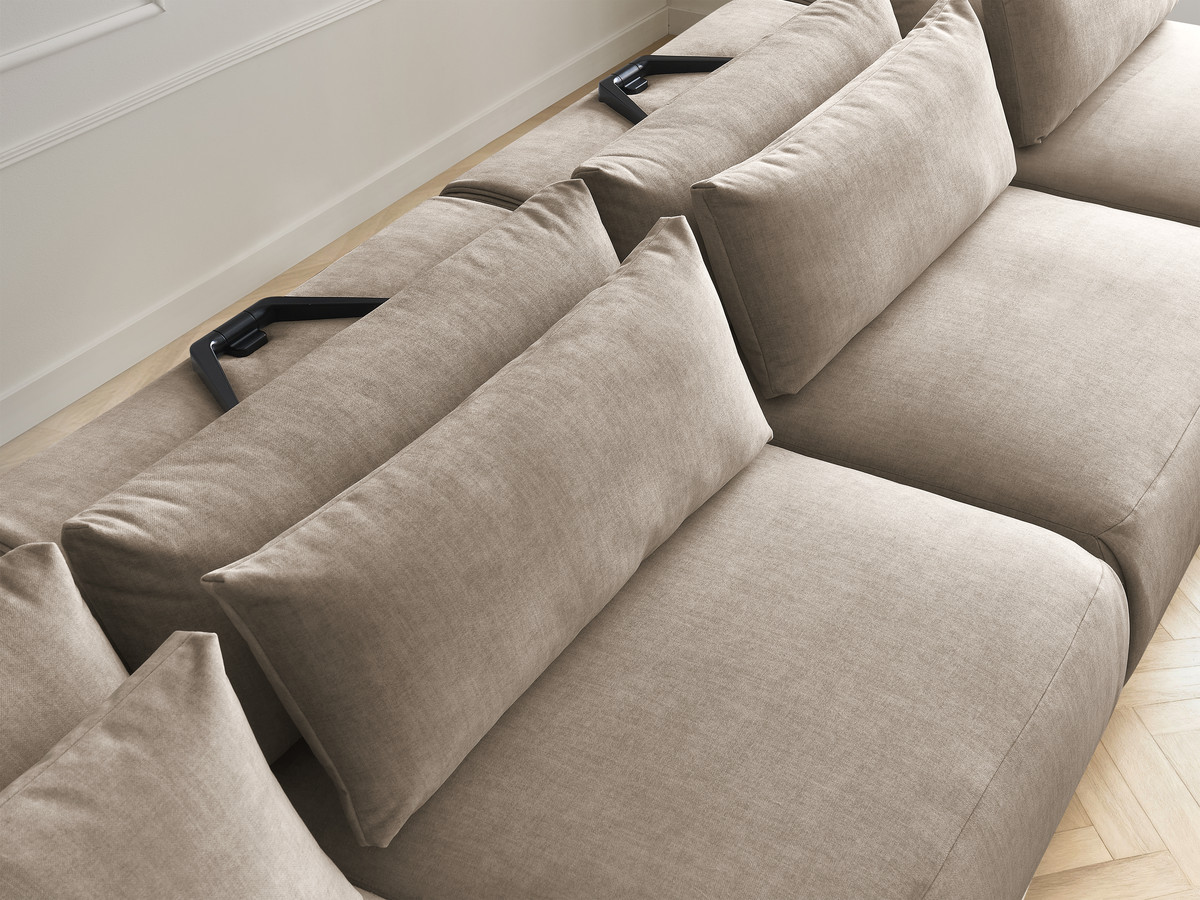 Bobochic Jana Wohnlandschaft Samt Taupe