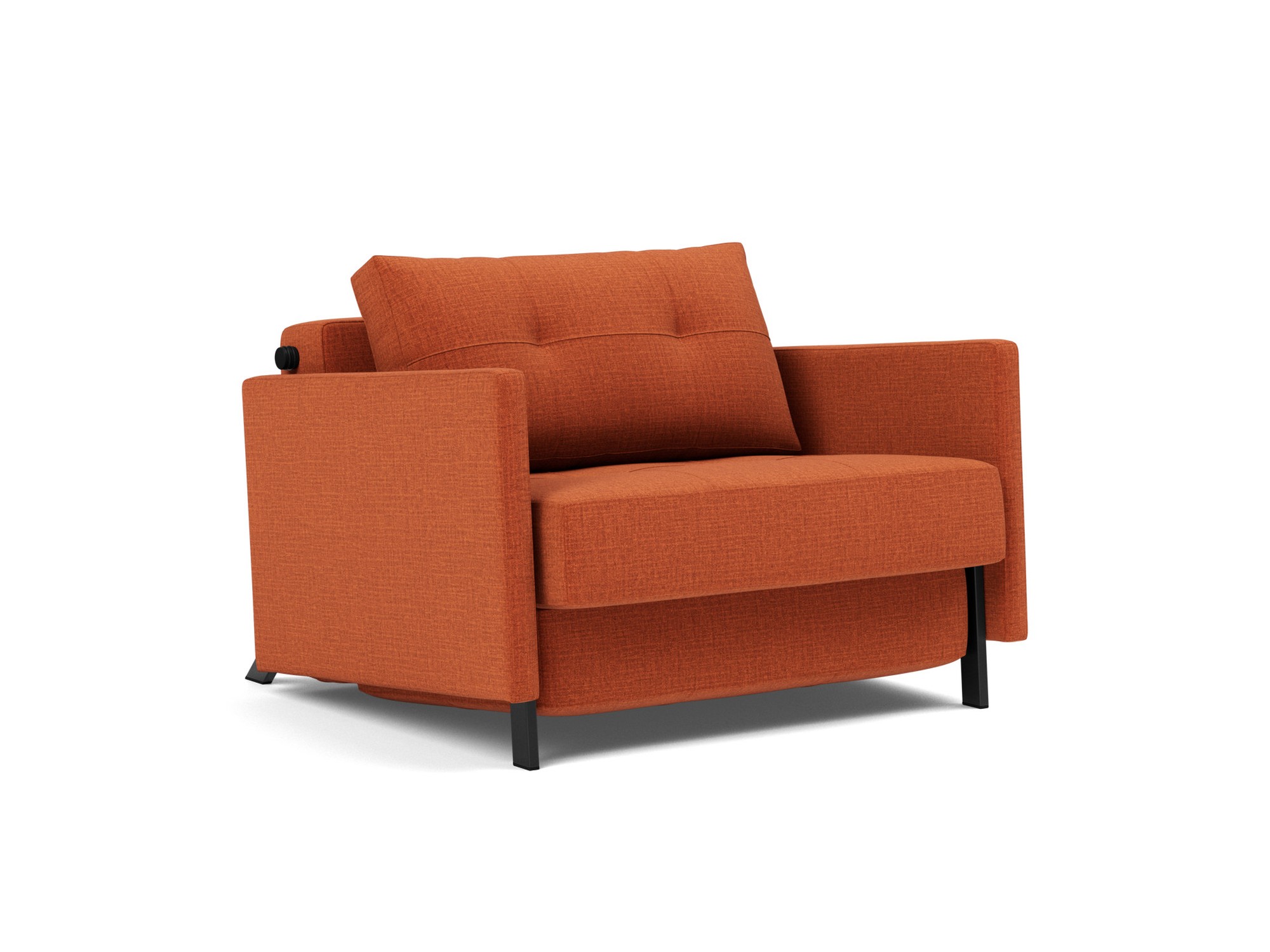 Schlafsessel Cubed 90 mit Armlehnen Chenille Esina 412-Rust-Orange