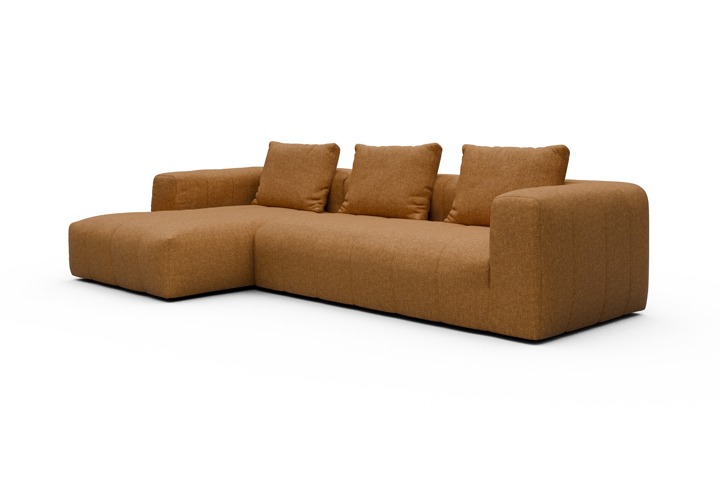 Ecksofa Hugo 2,5-Sitzer Armlehne rechts mit Chaiselongue Sama-Cur