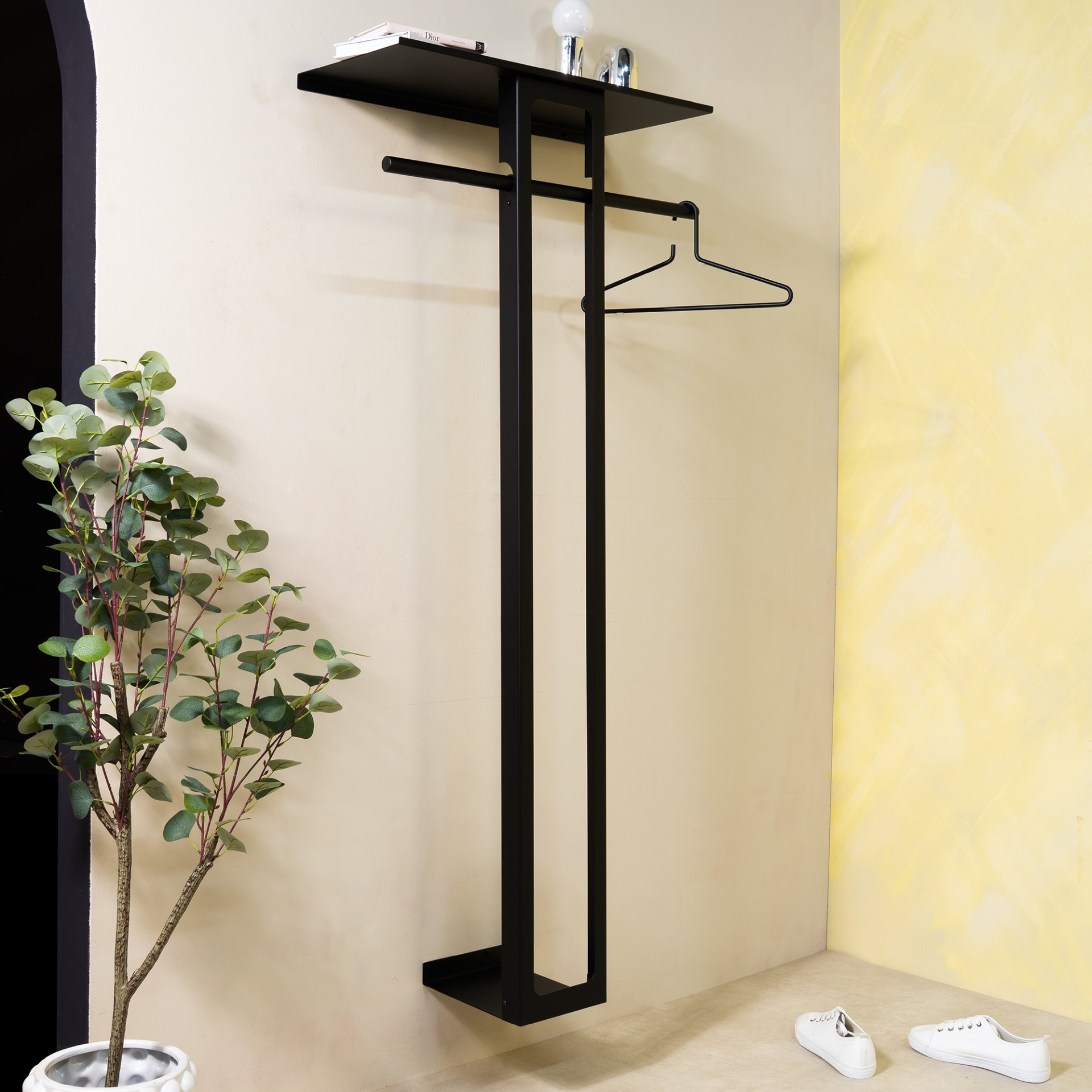 Spinder Design Wandgarderobe Luno Large 70 Schwarz