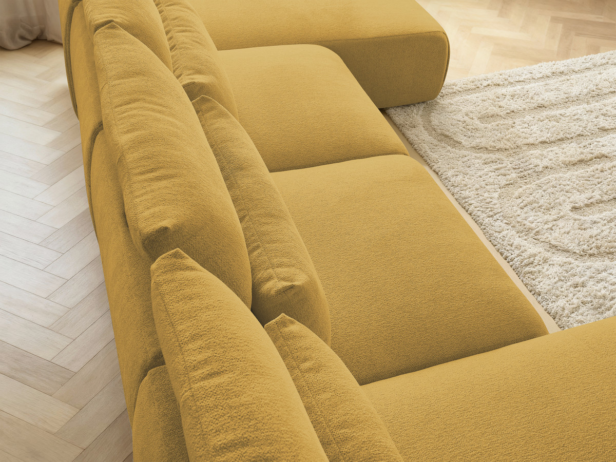 Bobochic Jana Wohnlandschaft Melange-Stoff Gelb