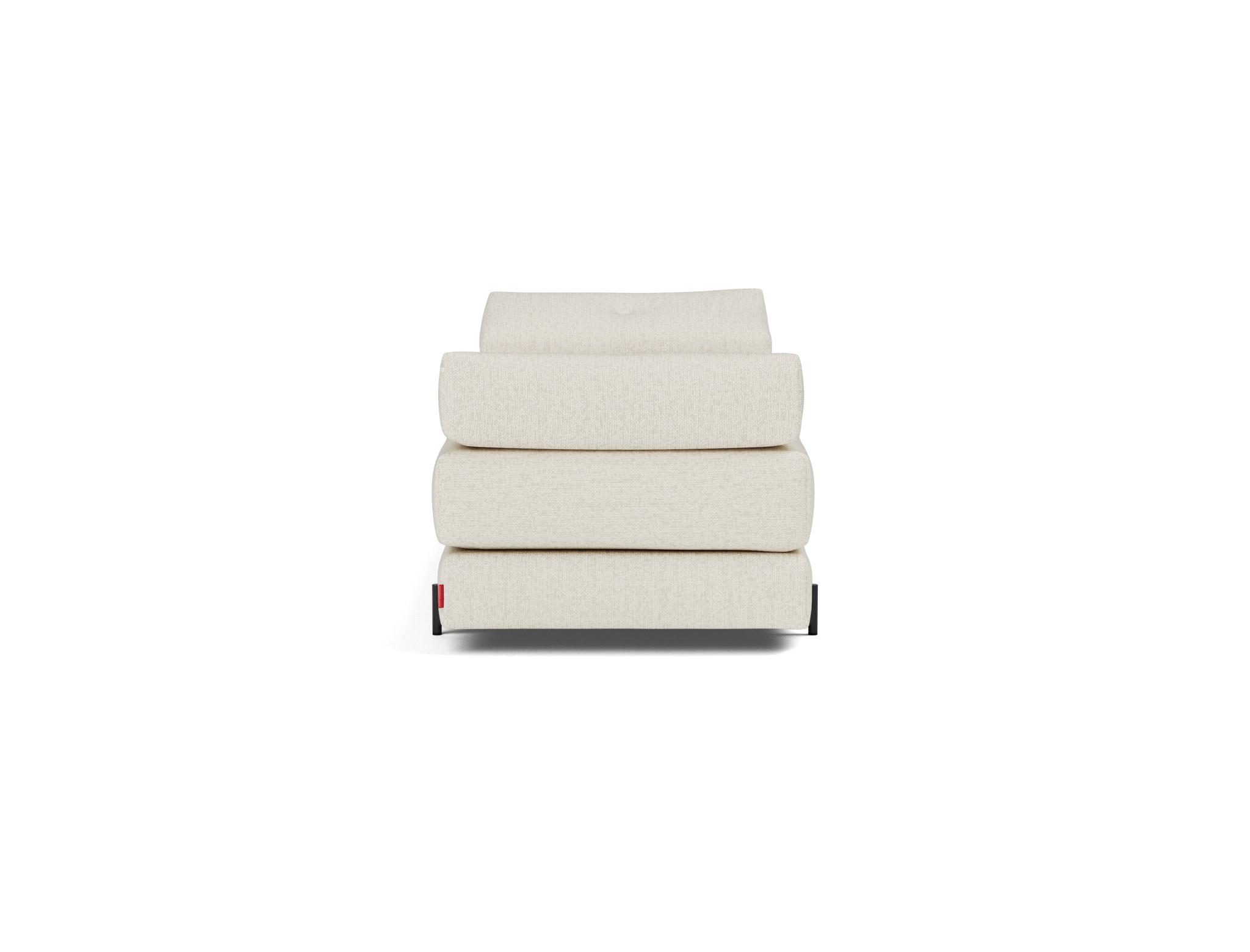 Tagesbett Sigmund Boucle Skandi 531-Off-White Beine Indu schwarz