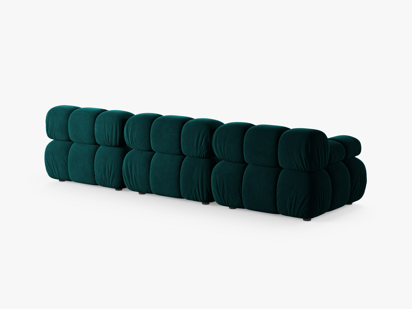 Micadoni Modulares Sofa Bellis 3-Sitzer Samt Venus Dunkel Petrol