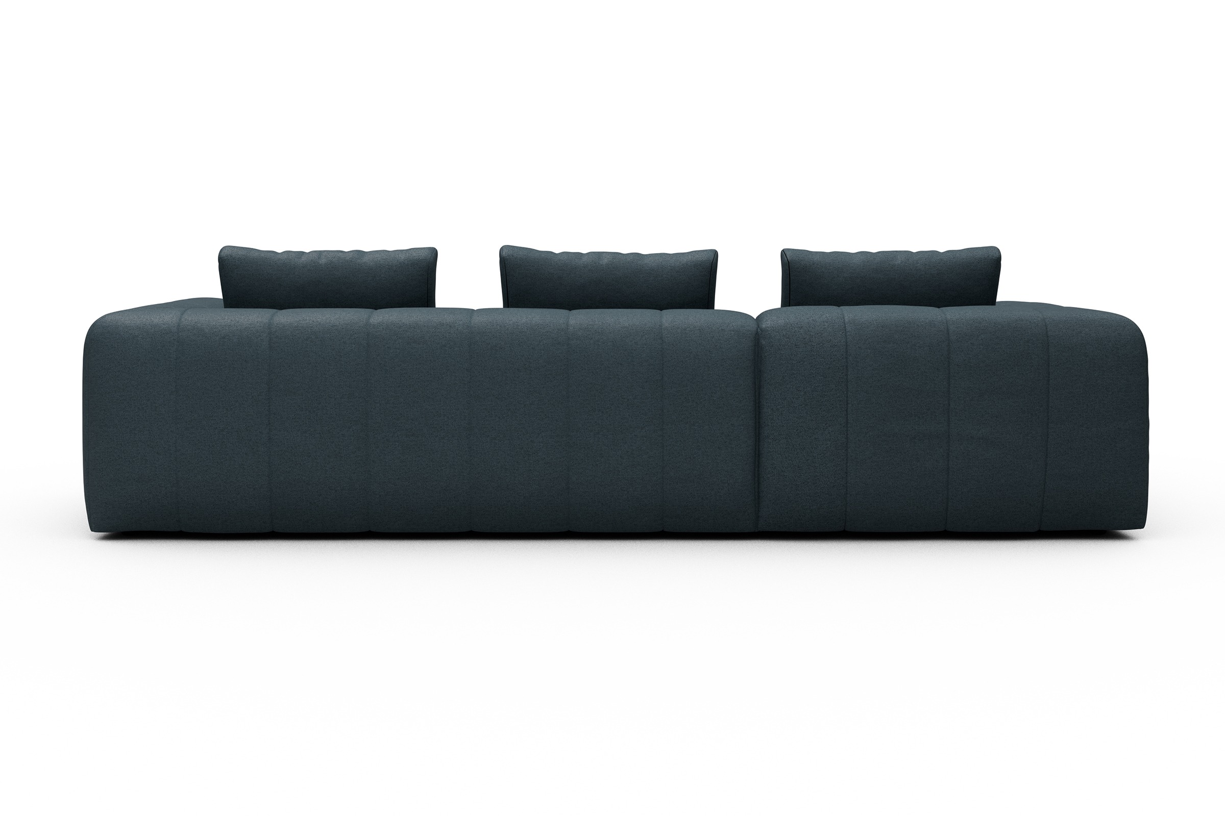 Ecksofa Hugo 2,5-Sitzer Armlehne rechts mit Chaiselongue Denari-Royal-Blue