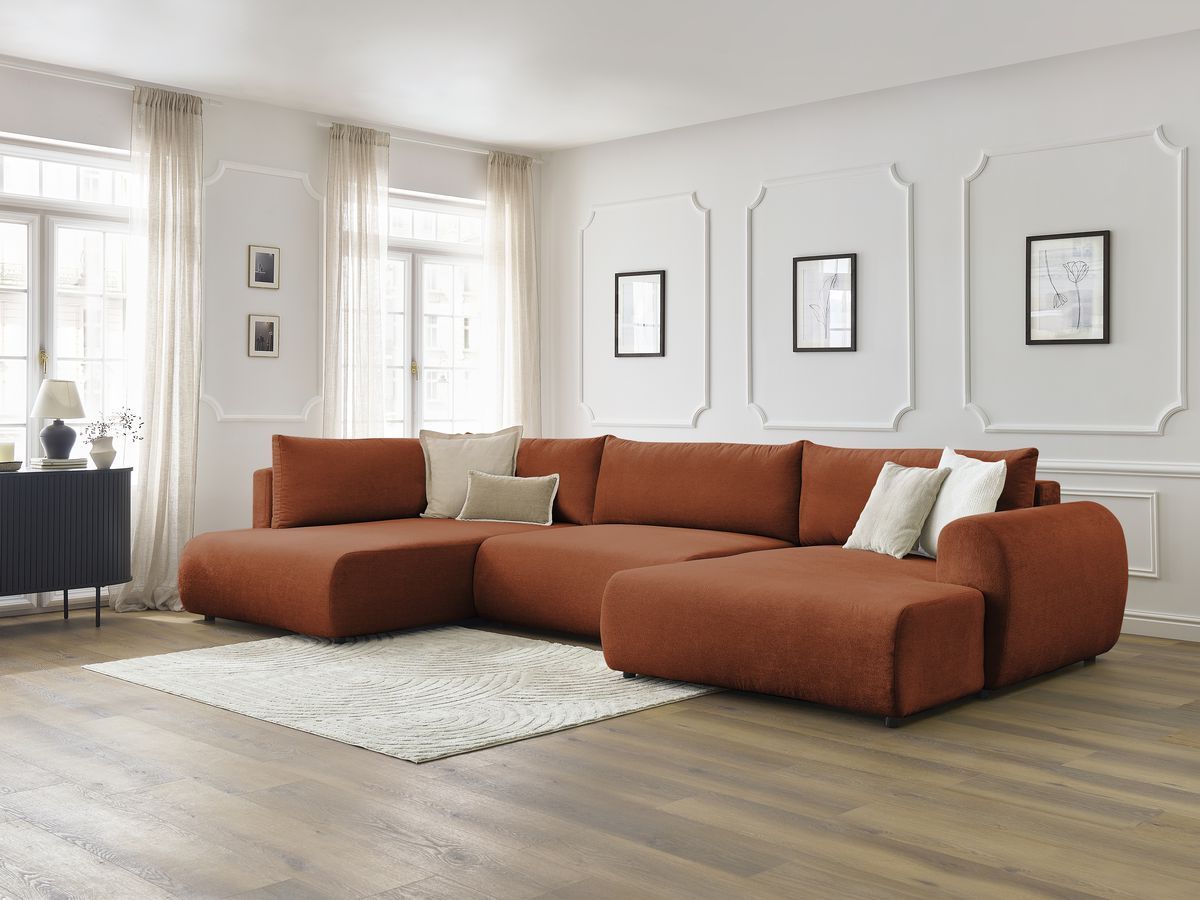 Bobochic Lucien Wohnlandschaft Stoff Orange Ecke rechts