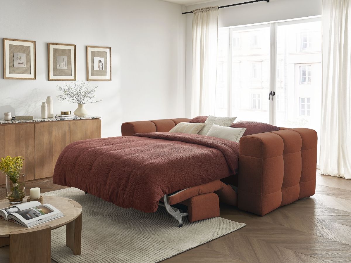 Bobochic Cloud Schlafsofa 3-Sitzer Stoff Orange
