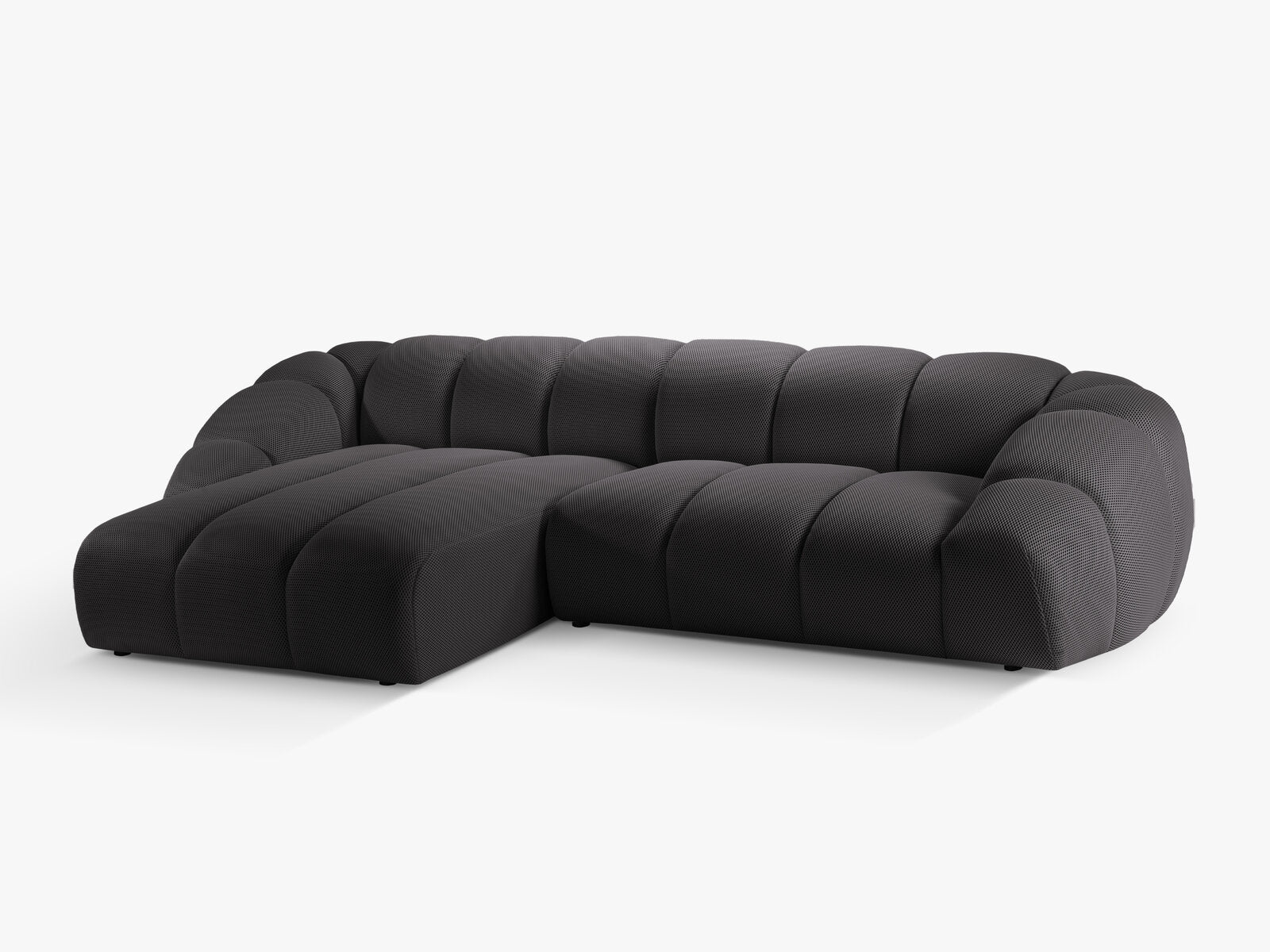 Micadoni Ecksofa Diana 4-Sitzer Links 3D-Stoff Espresso