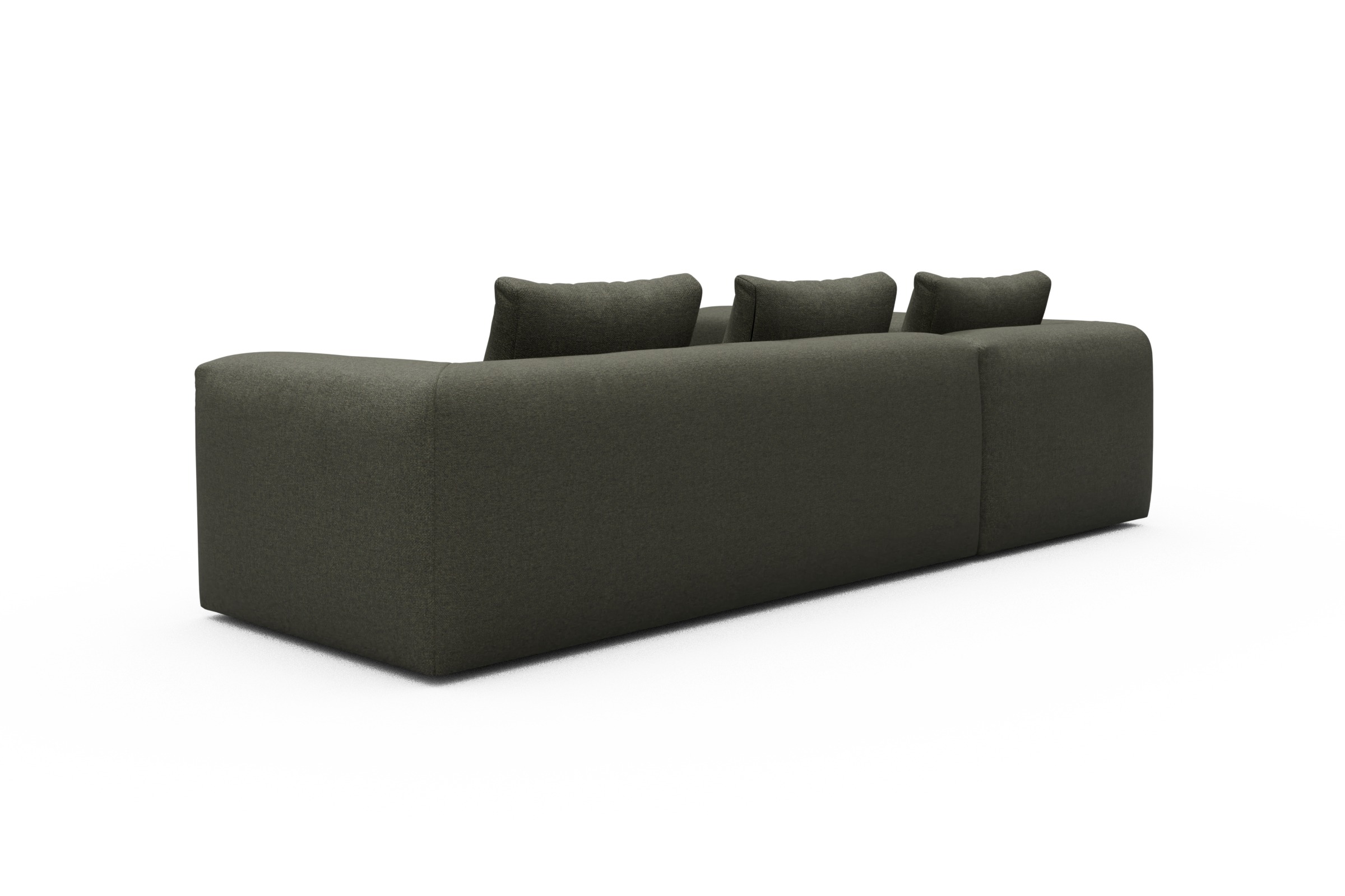 Ecksofa Fred 2x 2,5-Sitzer links offen Sama-Winter-Moss