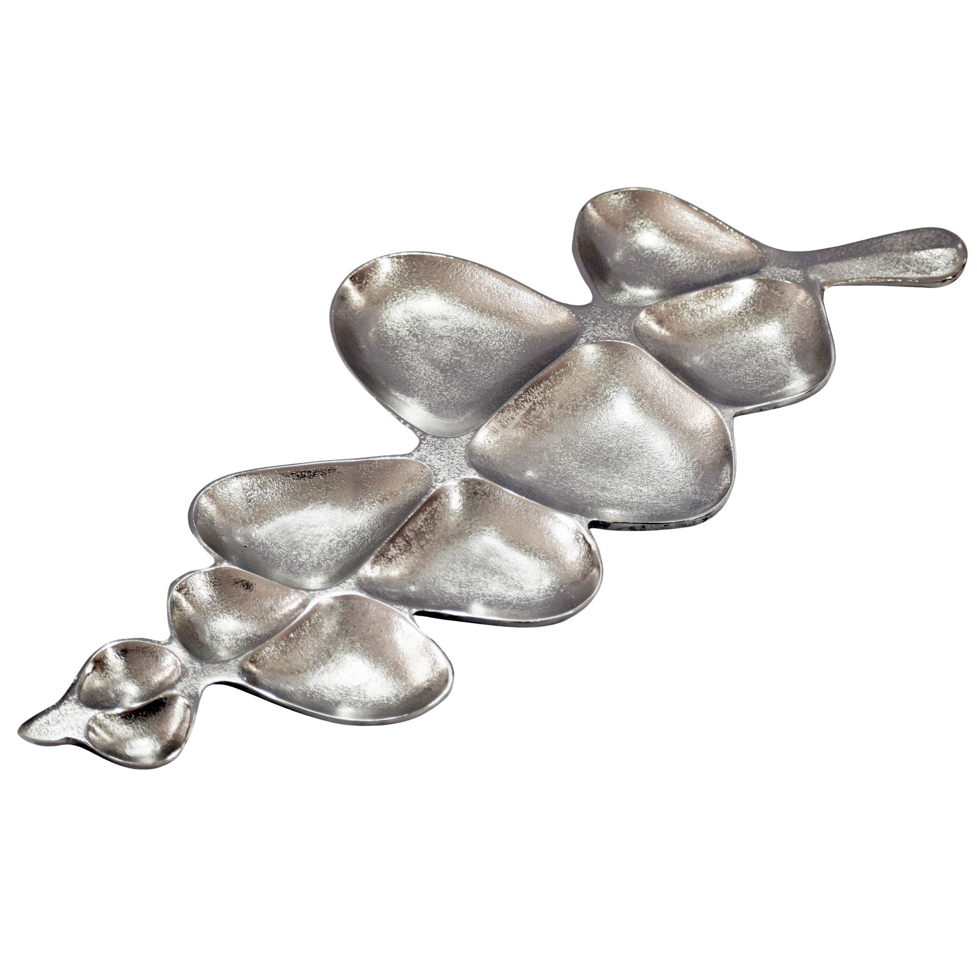 Dekoschale Rennebu Aluminium Silber 60,5 × 17,5 × 3 cm