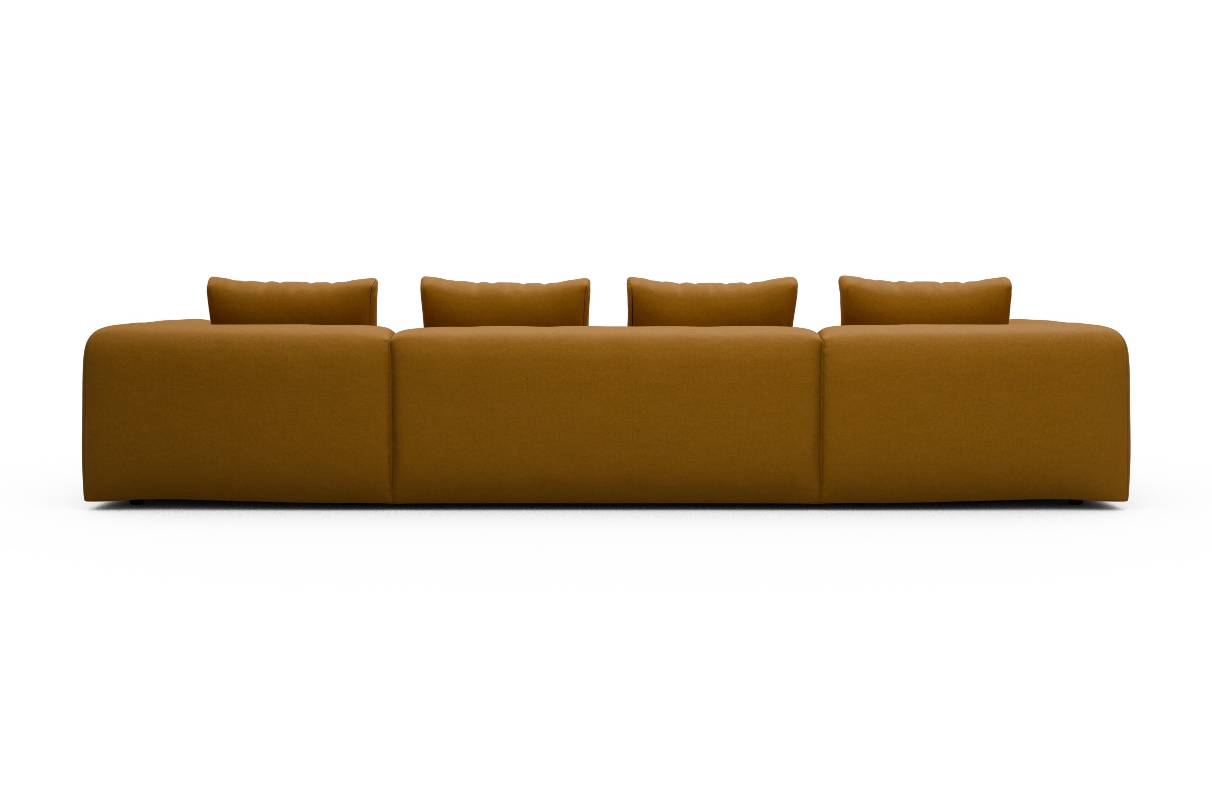 Wohnlandschaft Fred mit 2-Sitzer und Chaiselongue beidseitig Satya-Ocre