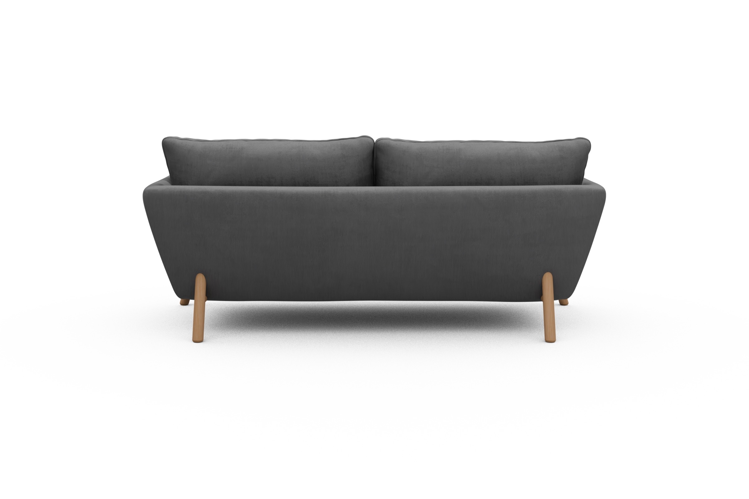 Sofa Emil 2-Sitzer Beinfarbe Eiche Natur Cordufine-Grey
