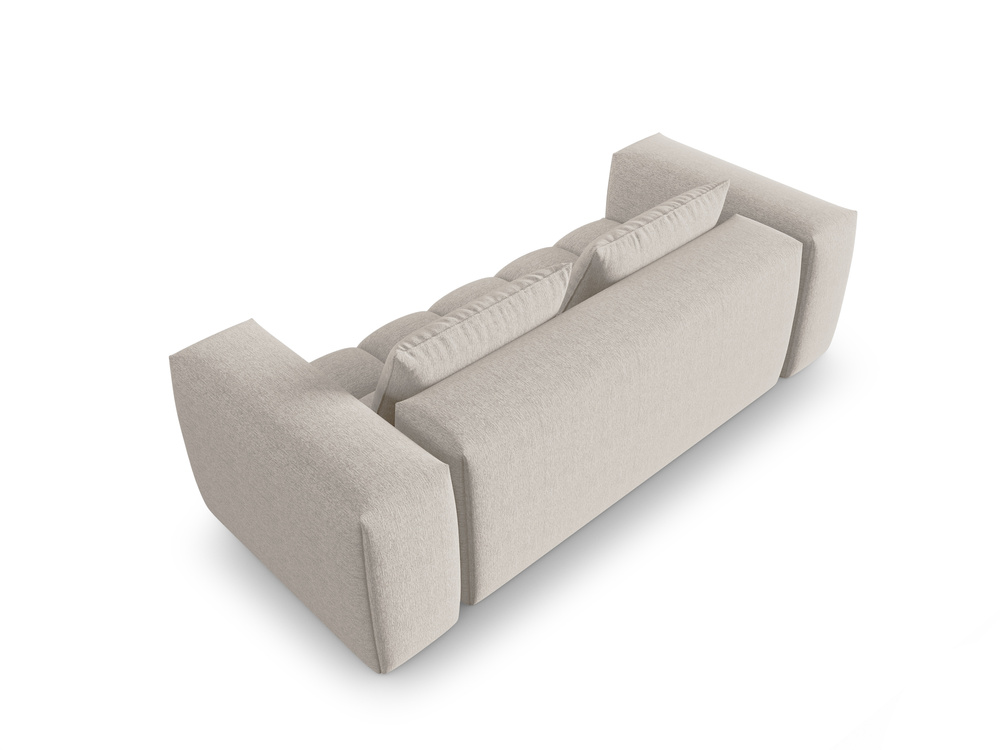 Cosmopolitan Design Sofa Verona 3-Sitzer kleine Version Strukturierter Stoff Sorella Beige