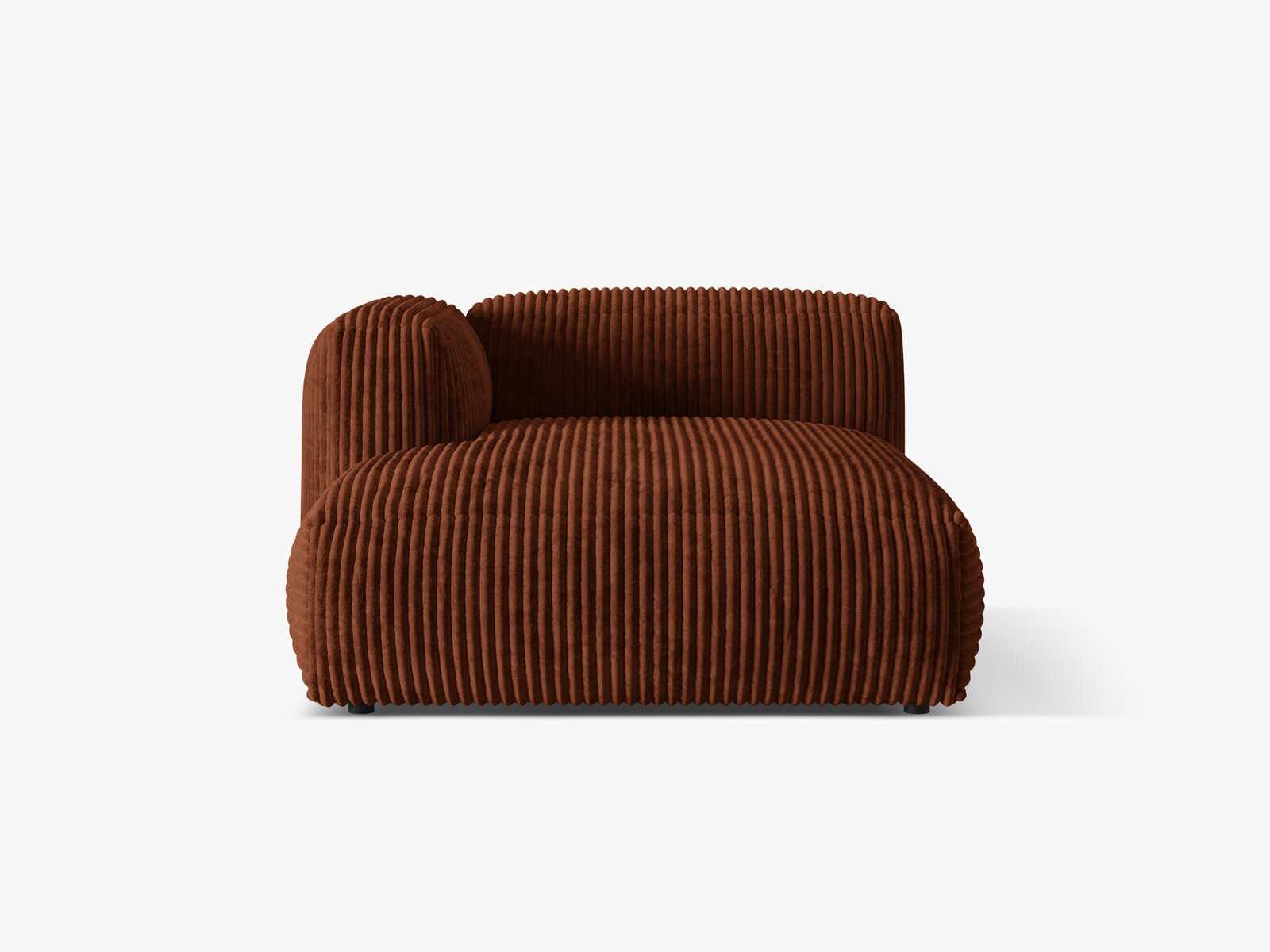 Micadoni Recamiere Martina 1-Sitzer Links Kord Tilia Ziegel