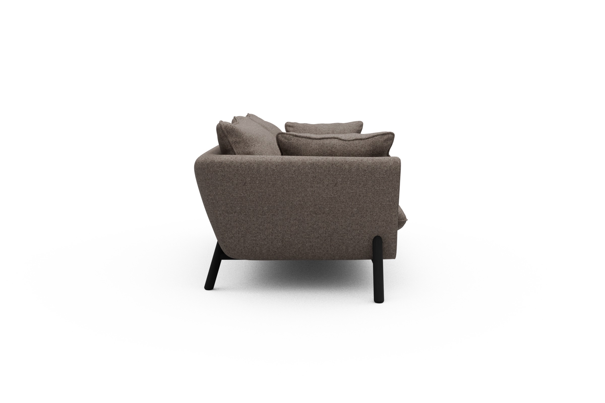 Sofa Emil PREMIUM 2-Sitzer Beinfarbe Eiche Schwarz Sama-Stone