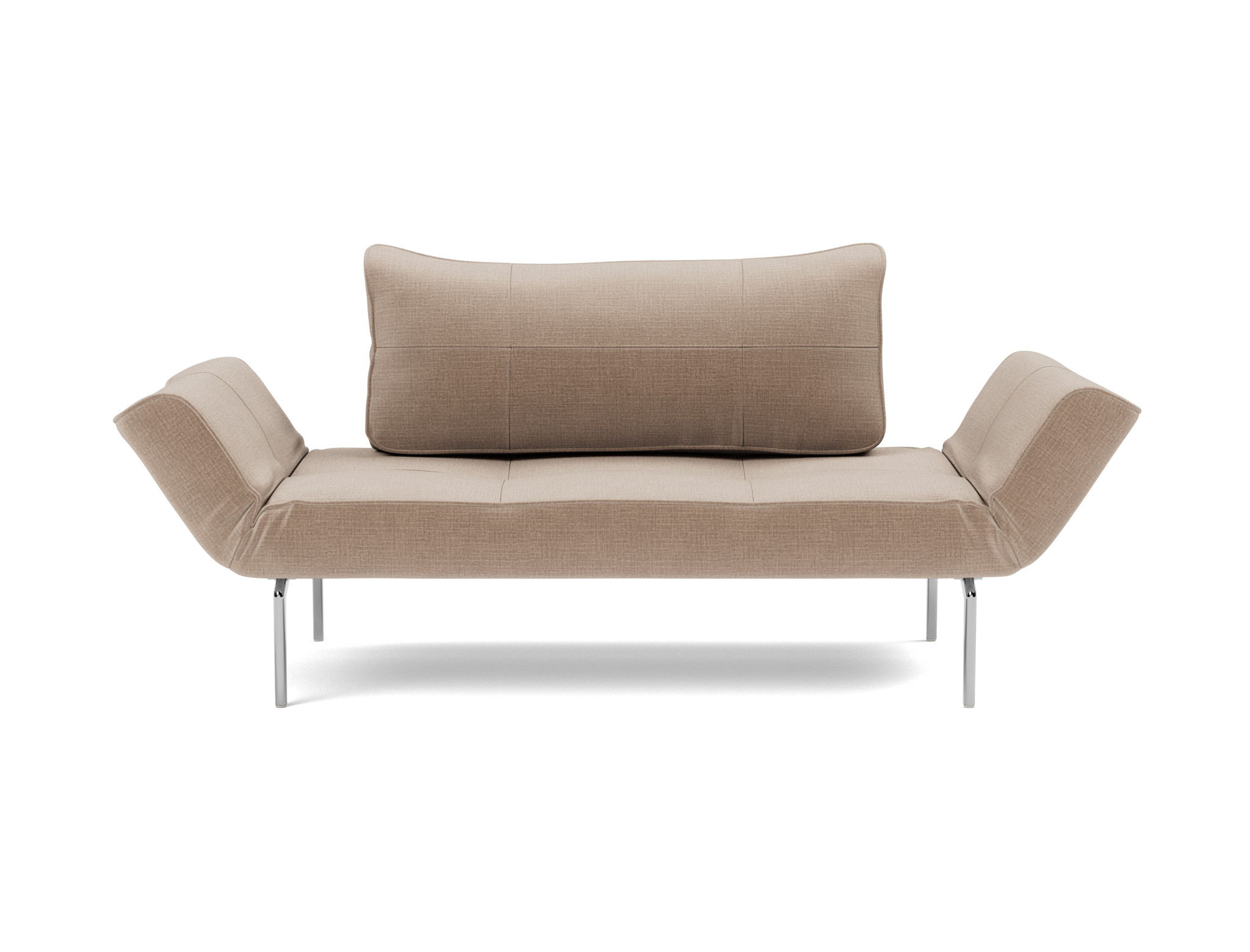 Tagesbett Zeal Chenille Esina 417-Mocha Beine Straw Aluminium