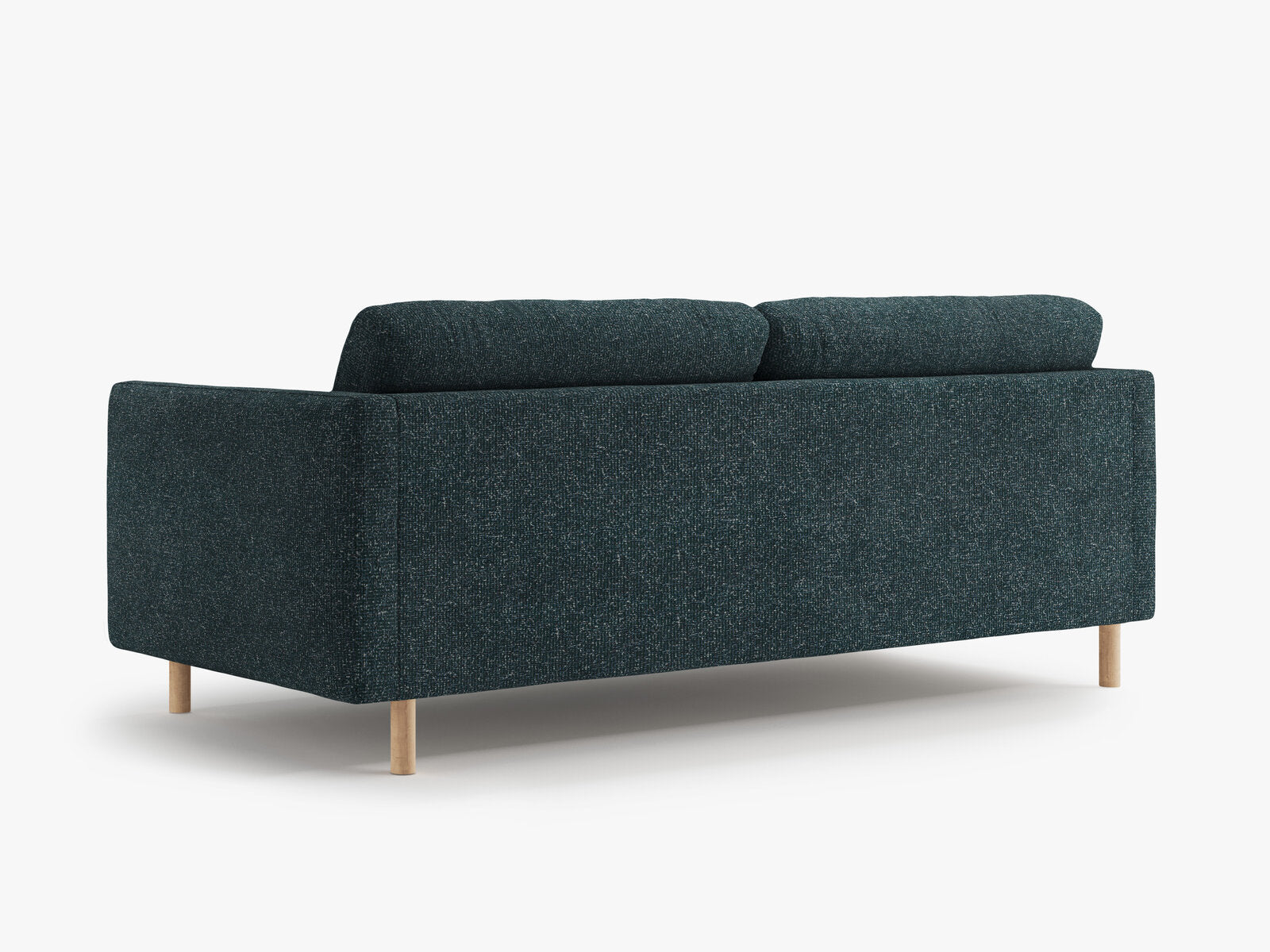 Micadoni Sofa Eden 3-Sitzer Strukturierter Stoff Grün Blau Melange