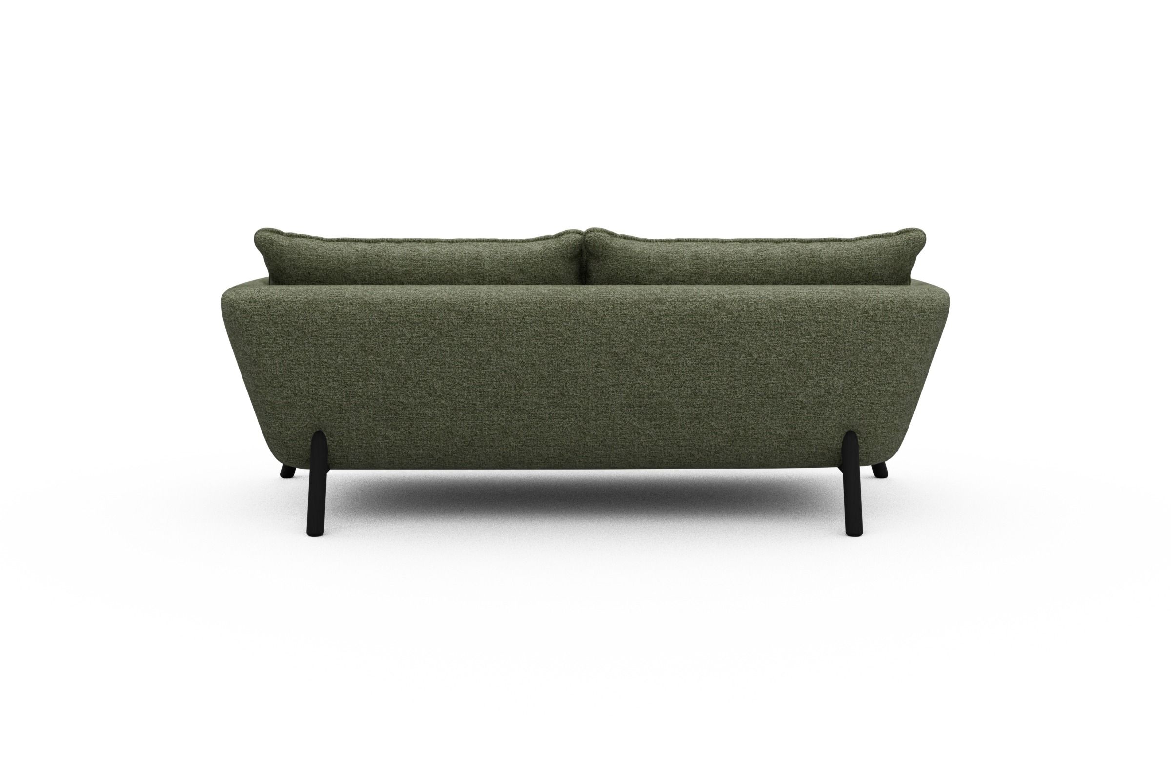Sofa Emil PREMIUM 2-Sitzer Beinfarbe Eiche Schwarz Carreno-Vivid-Green