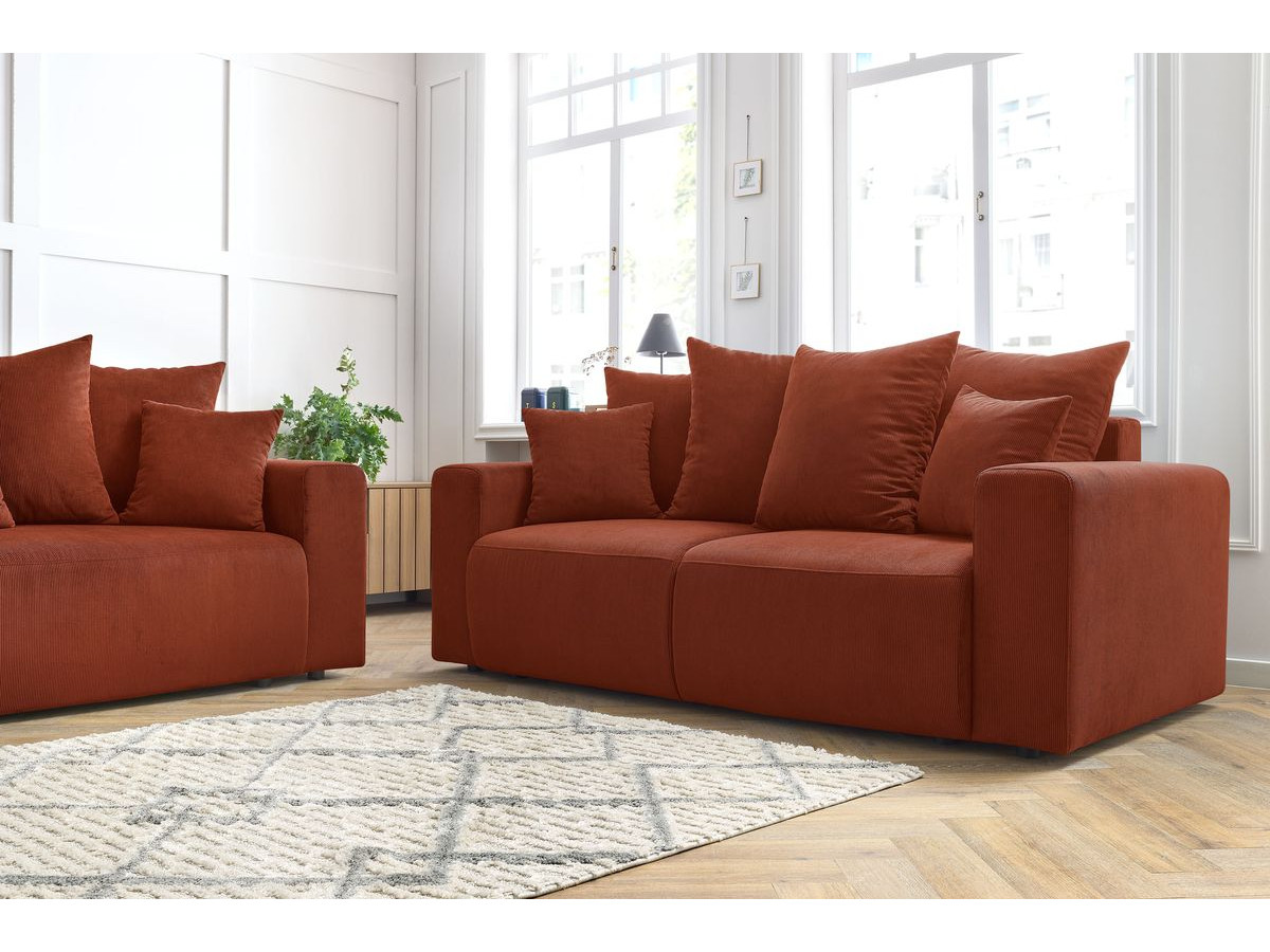 Bobochic Envy Sofa 5-Sitzer Cordsamt Orange