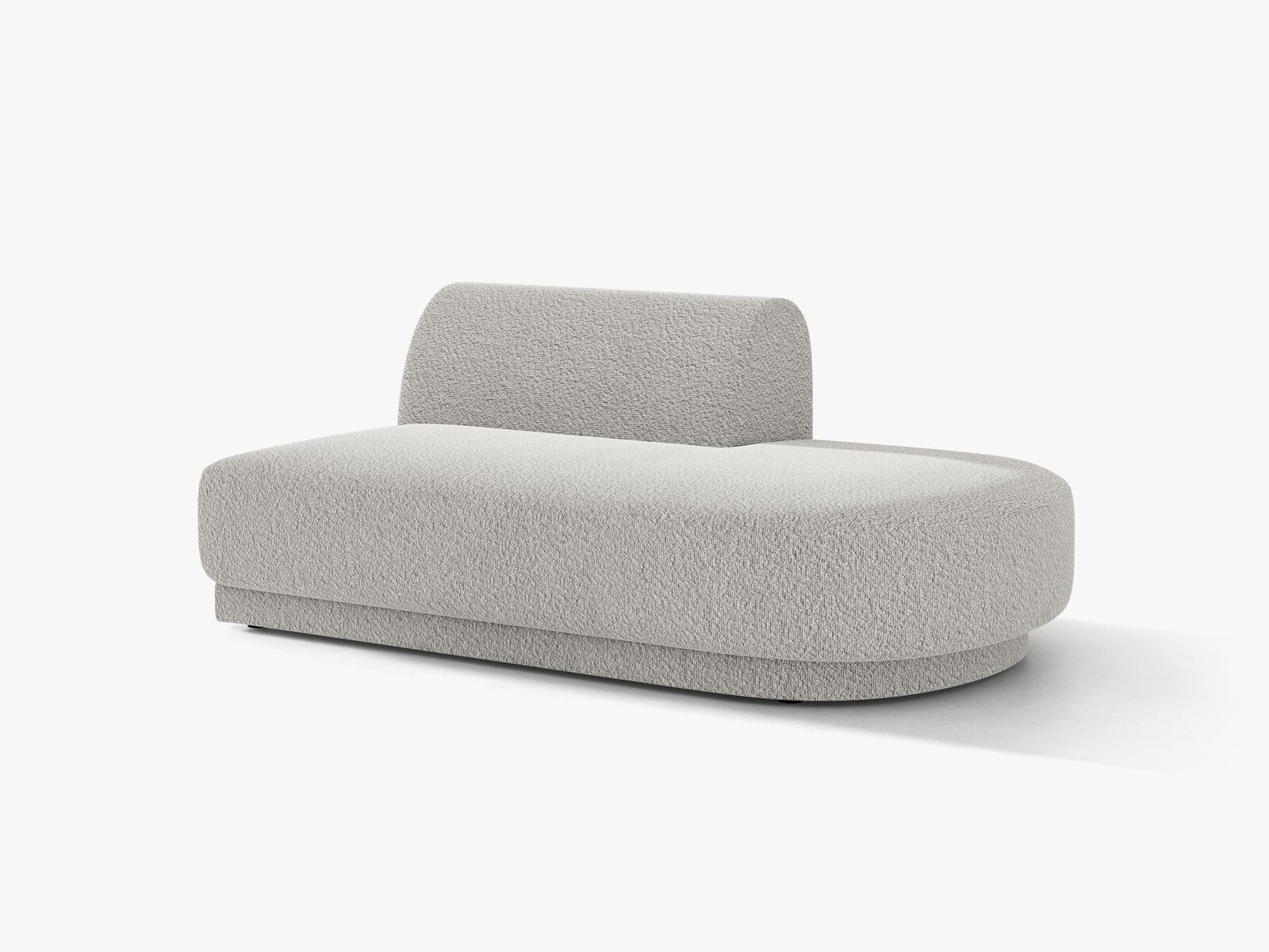 Micadoni 2-Sitzer Sitzmodul offen Miley Rechts Boucle Baloo Hellgrau