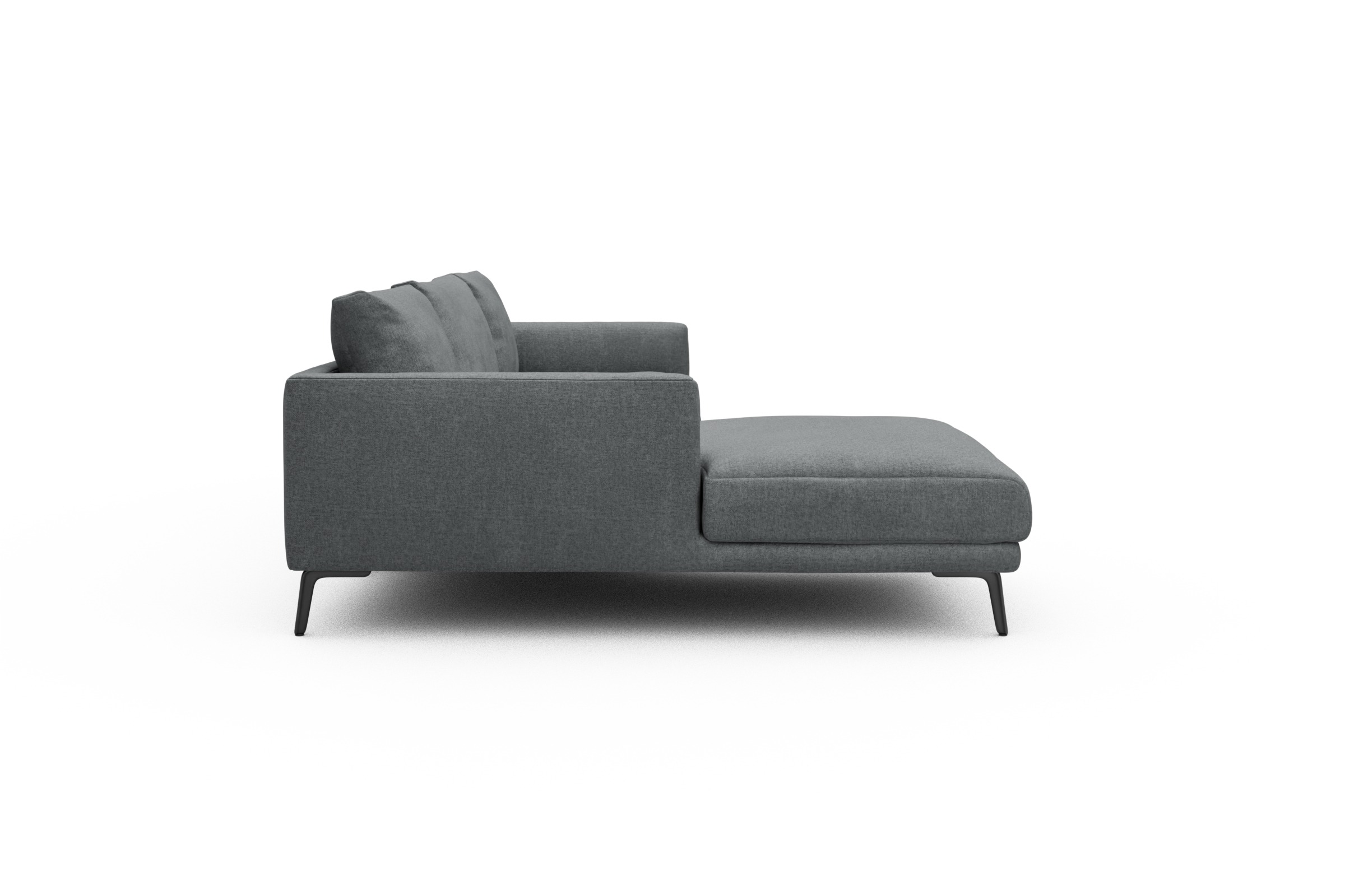 Ecksofa Karl Chaiselongue links mit 2,5-Sitzer Casone-Gravel-Grey