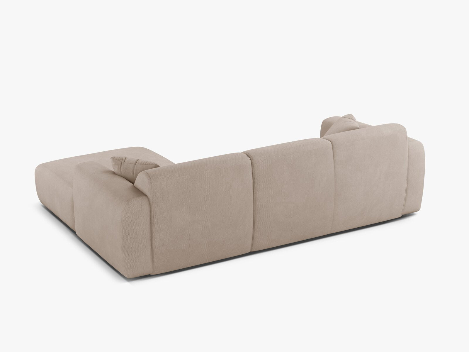 Micadoni Ecksofa Molino 4-Sitzer Rechts Strukturierter Stoff Rebel Beige