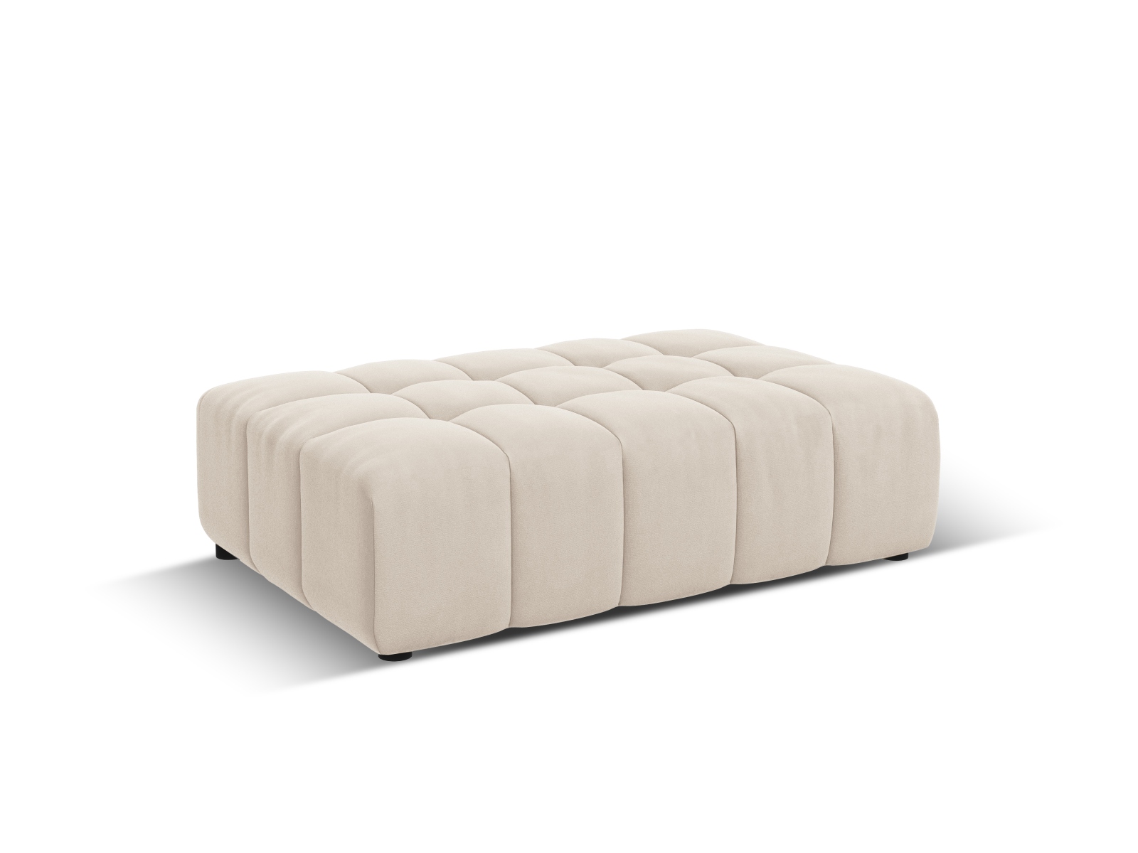 Cosmopolitan Design Pouf Chicago Samt Bluvel Helles Beige