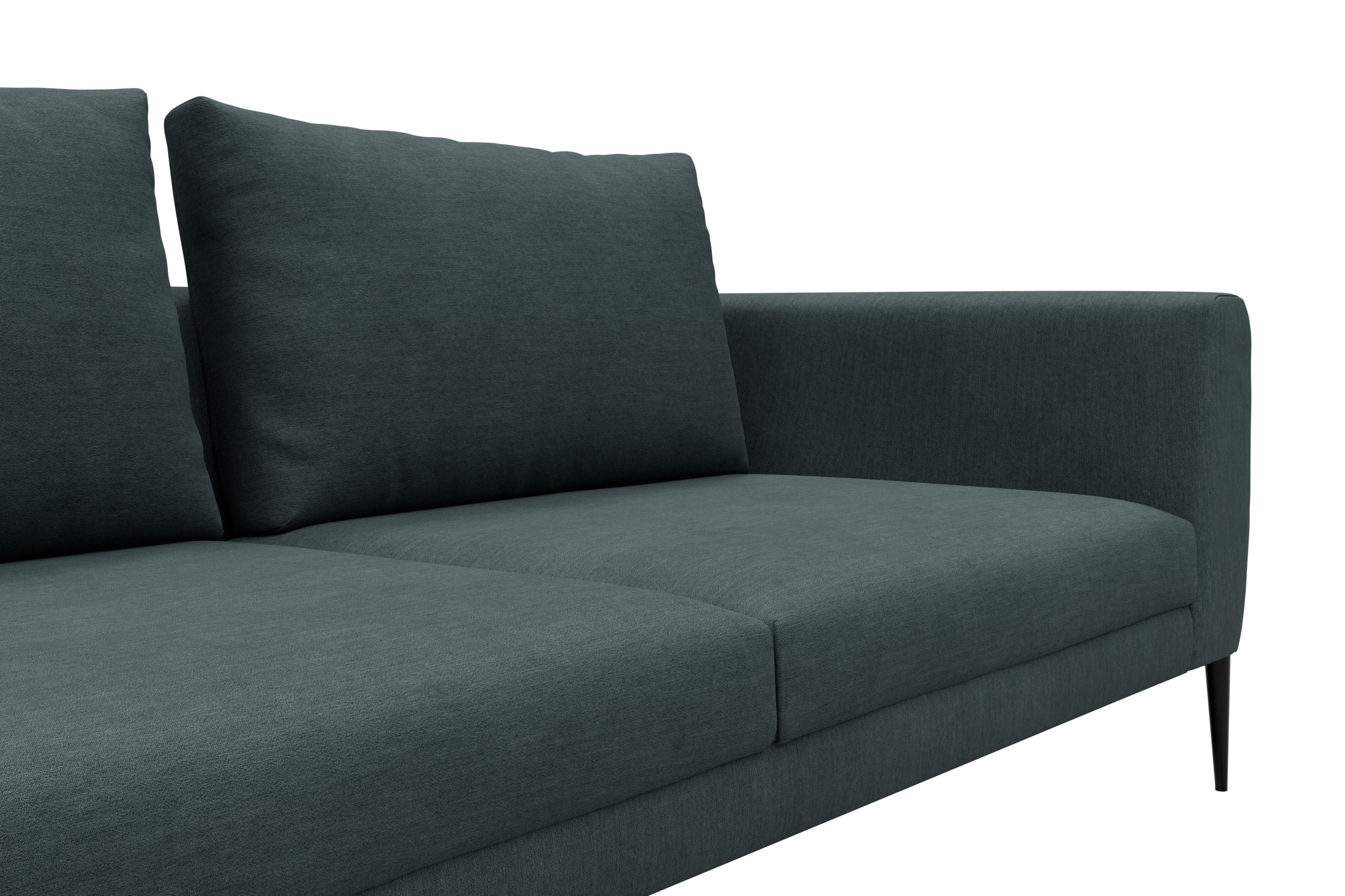 Ecksofa Paul Relax-Ecke rechts mit 3-Sitzer Vivus-Blue