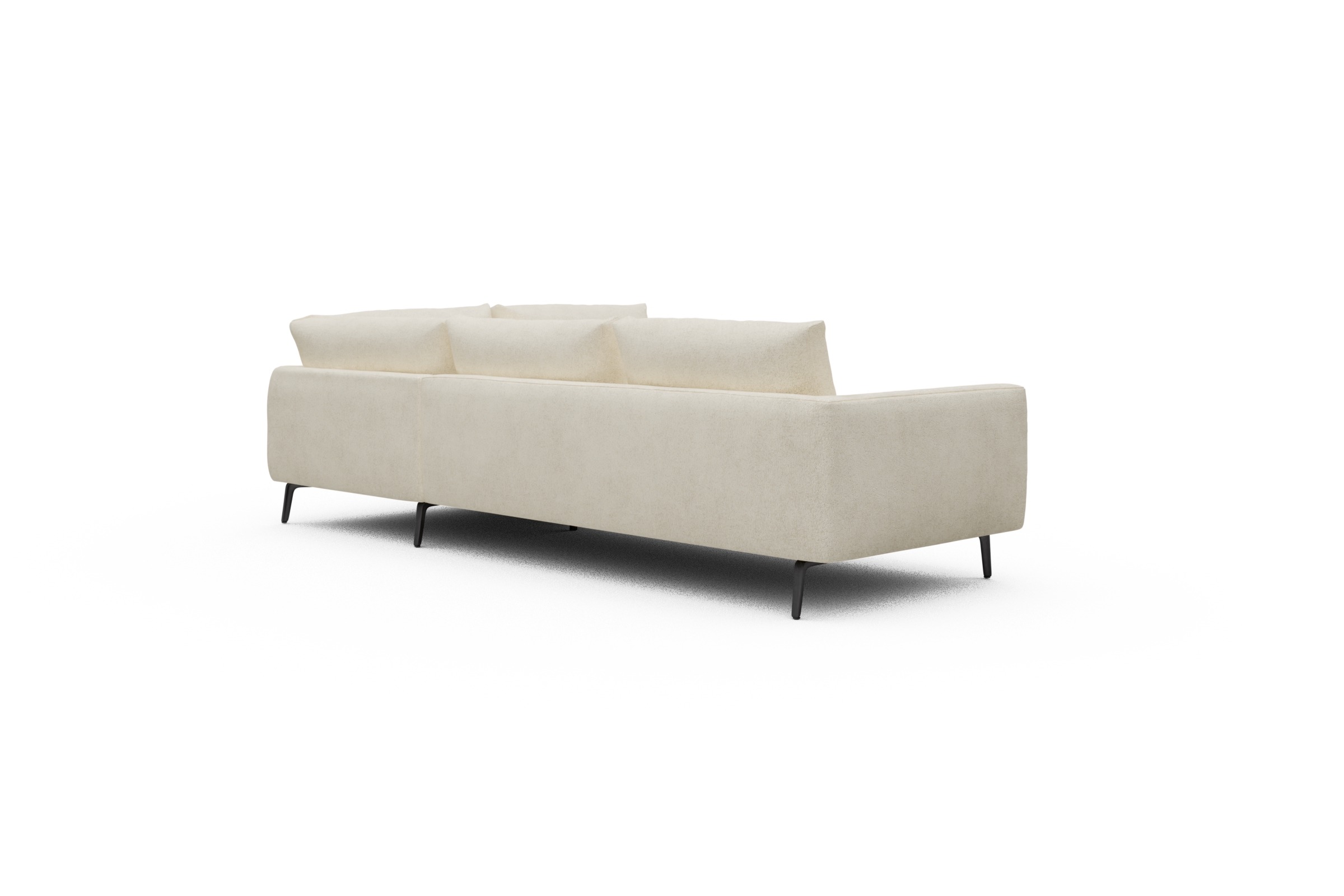 Ecksofa Karl Relax-Ecke rechts mit 2,5-Sitzer Boucle-Off-White