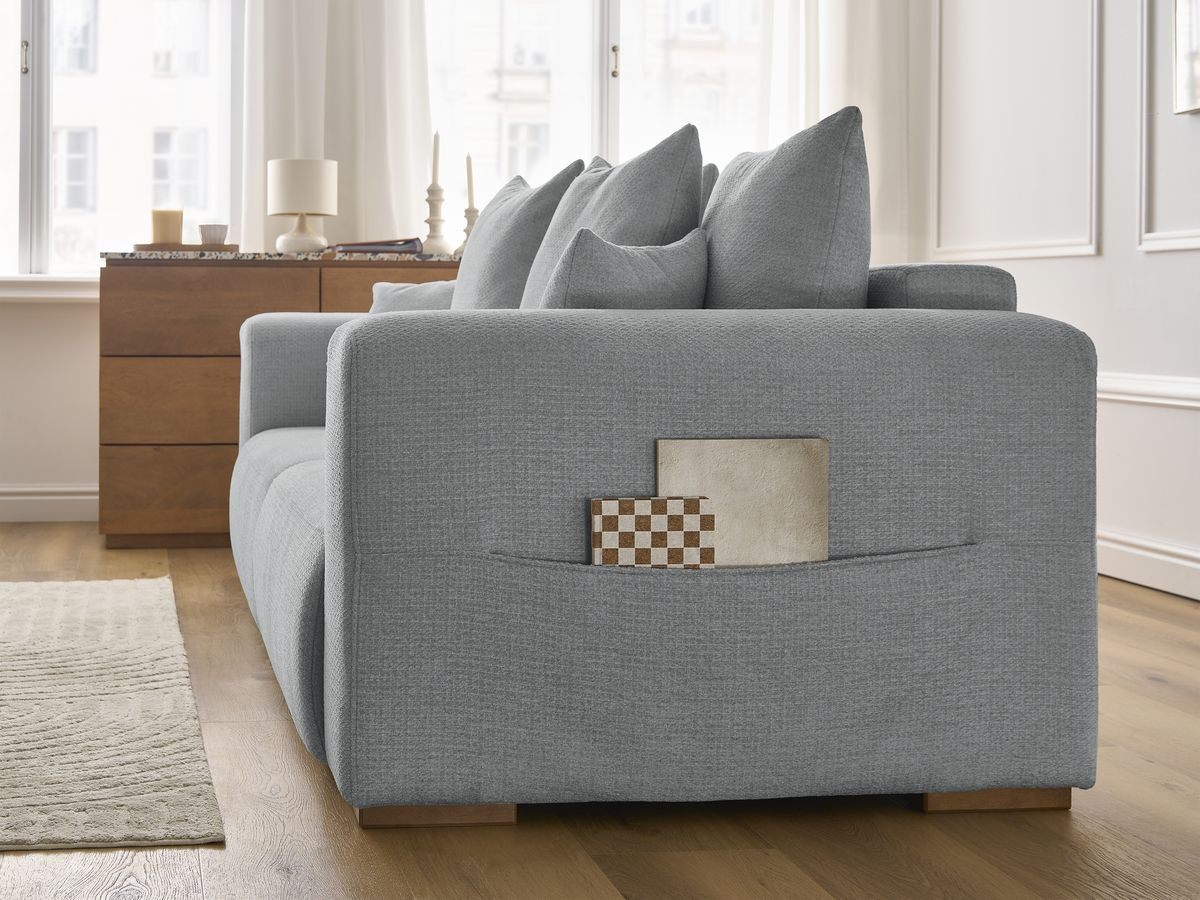 Bobochic Sidonie Sofa 3-Sitzer Melange-Stoff Dunkelgrau