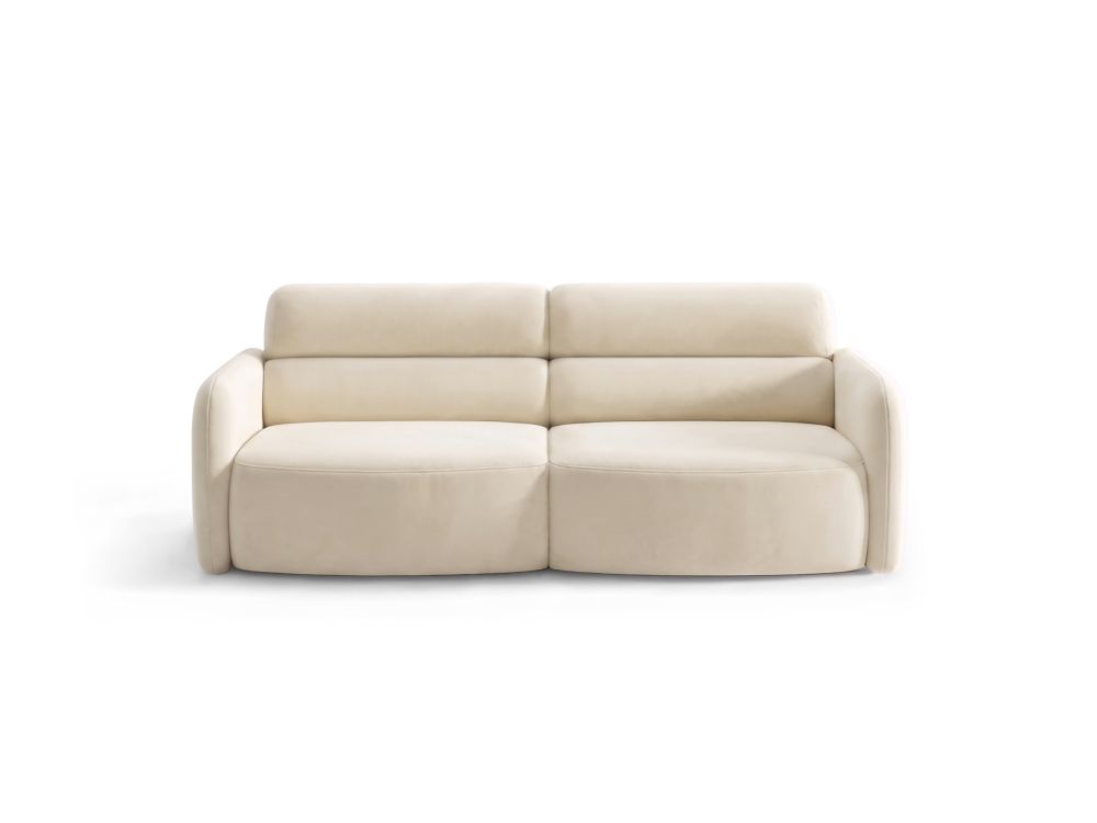 Cosmopolitan Design Sofa Malmo 3-Sitzer Samt Bluvel Helles Beige