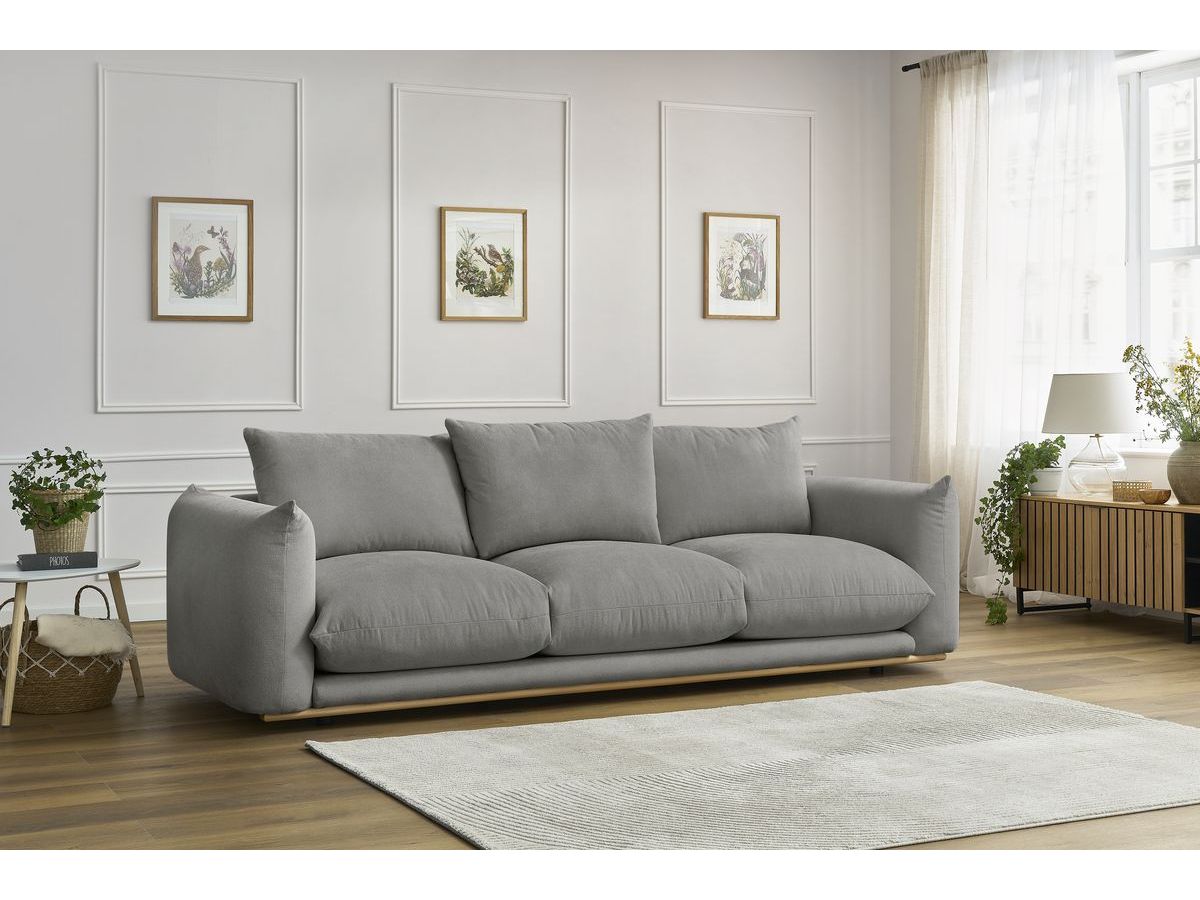 Bobochic Ernest Sofa 3-Sitzer 265 × 106 cm Stoff Dunkelgrau