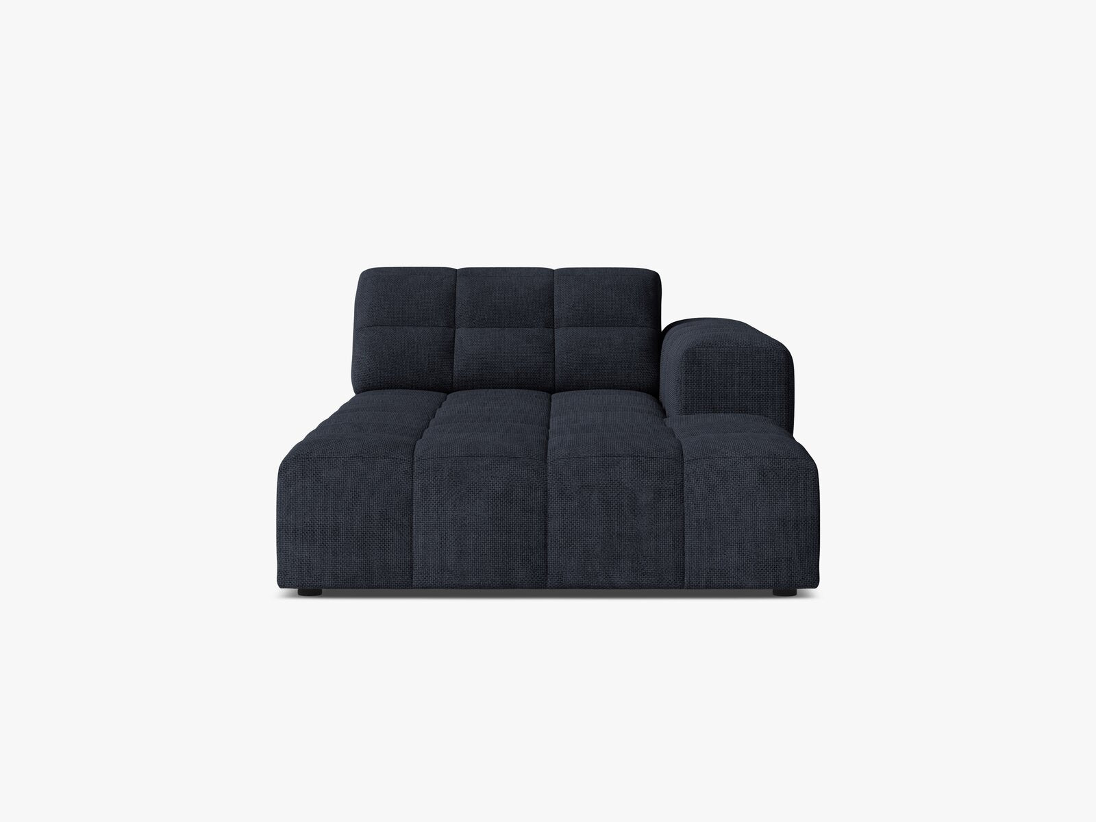 Micadoni Jennifer Chaiselongue Rechts Chenille Eden Marineblau