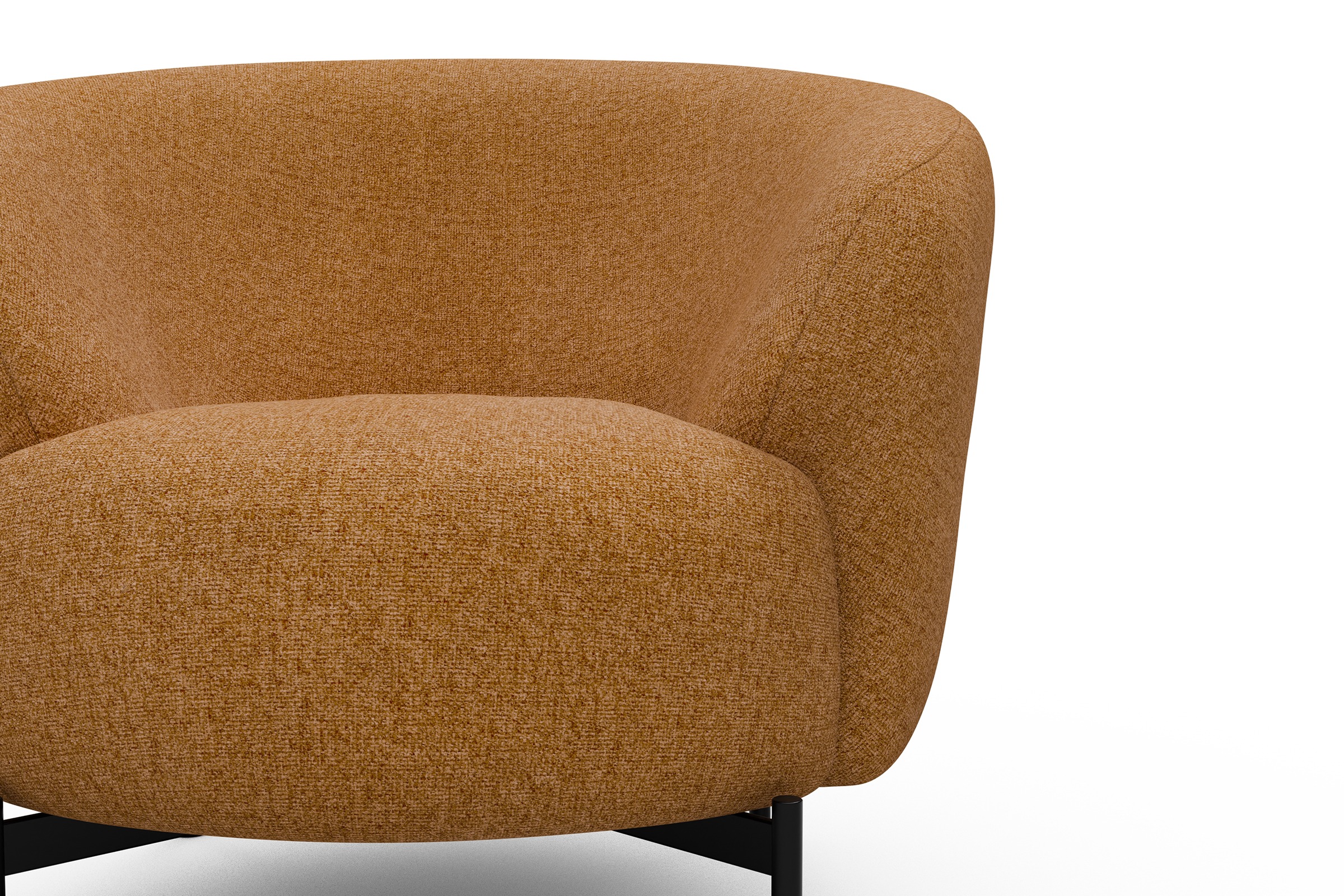 Sessel Ronda X-Metallgestell Schwarz Casone-Warm-Yellow
