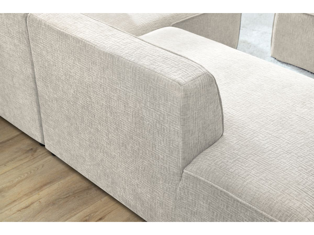 Bobochic Megeve Ecksofa Strukturstoff Beige Ecke rechts
