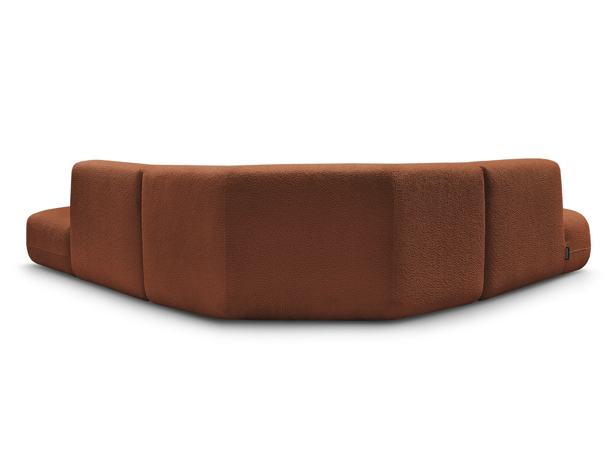 Bobochic Anda Ecksofa 279 × 264 cm Chenille Orange Ecke links