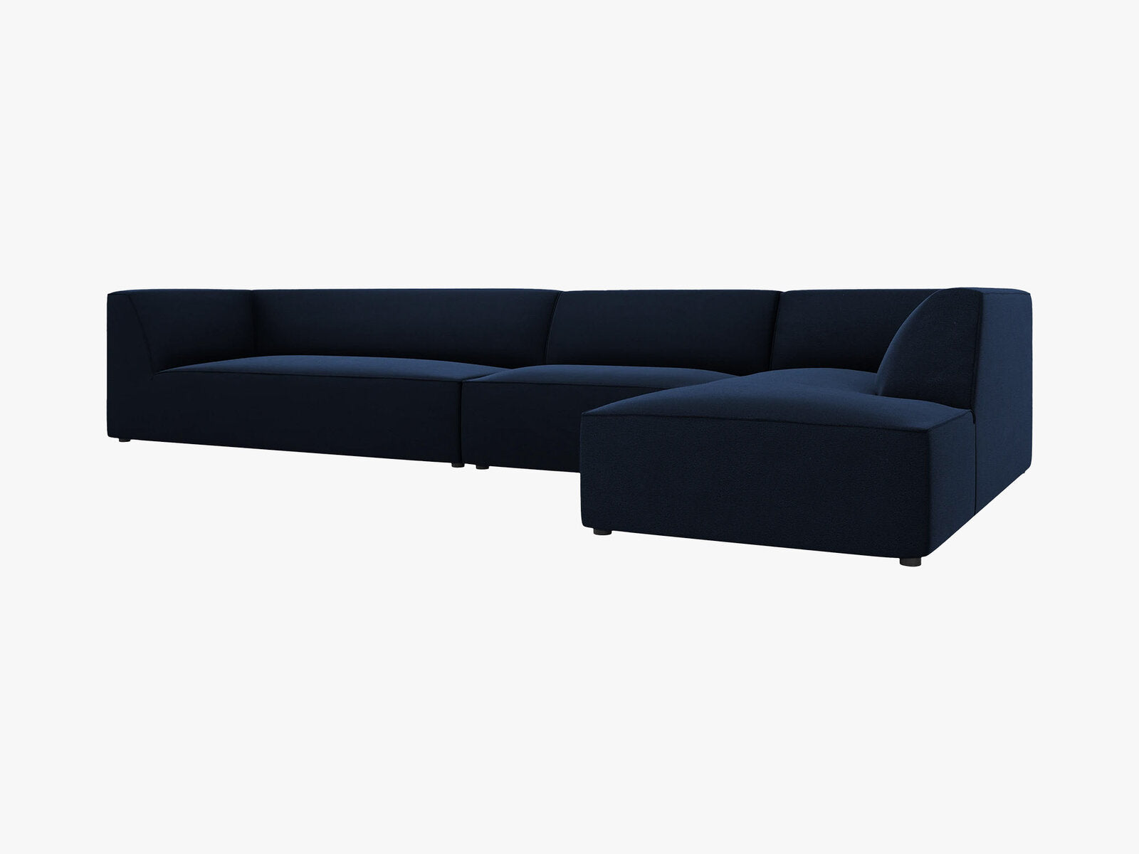 Micadoni Ecksofa Ruby 5-Sitzer Rechts Samt Salvador Königsblau