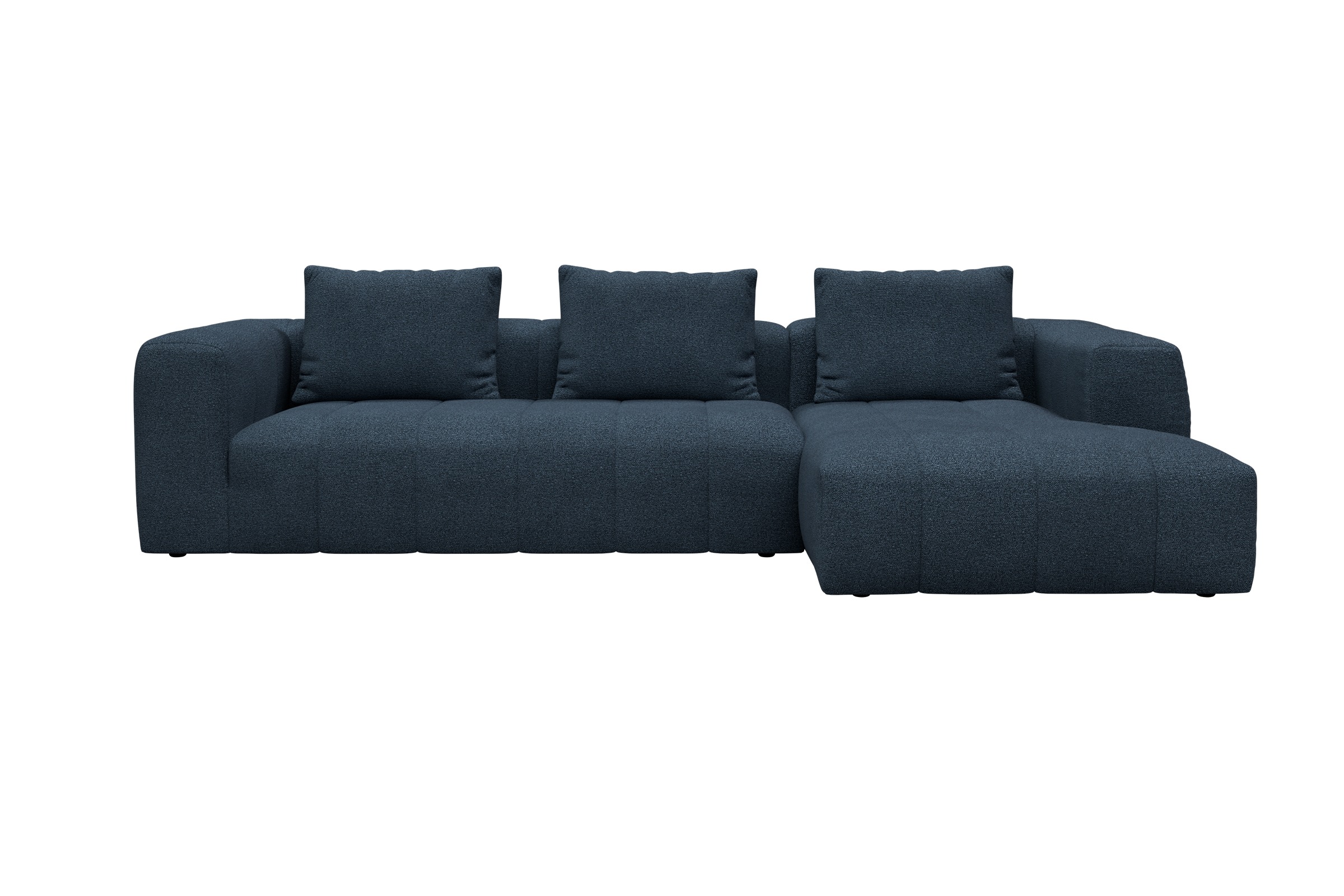Hugo 2,5-Sitzer Armlehne links mit Chaiselongue Boucle-Blue moebelfaktor