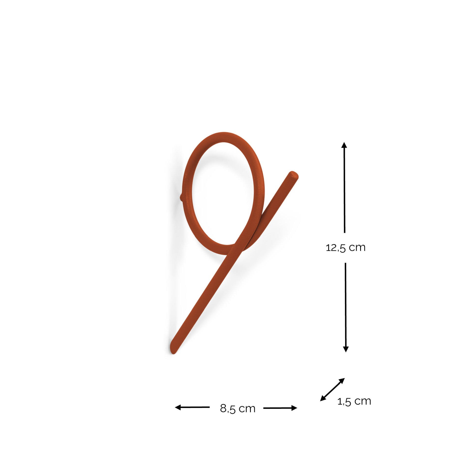 Spinder Design Wandhaken Tuba Small Tuscan Terra