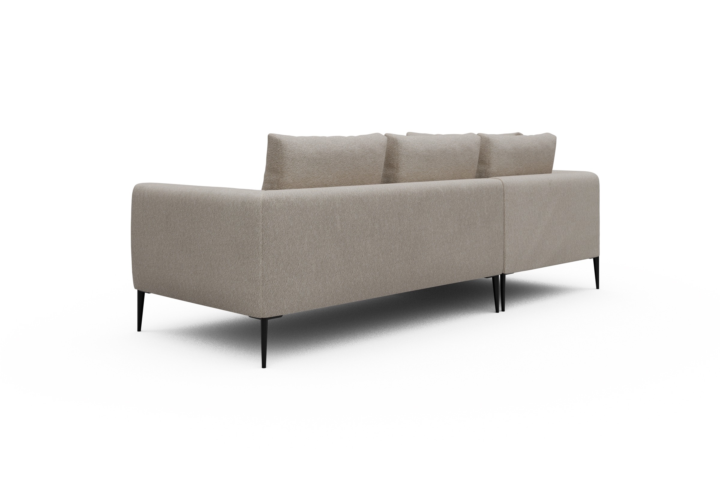 Ecksofa Paul Relax-Ecke links mit 2-Sitzer Aivi-Lace-Beige