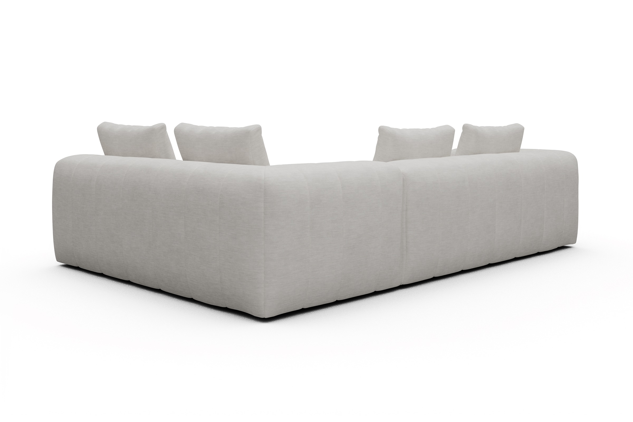 Ecksofa Hugo 2x 2,5-Sitzer Armlehne links Vivus-Dusty-Off-White