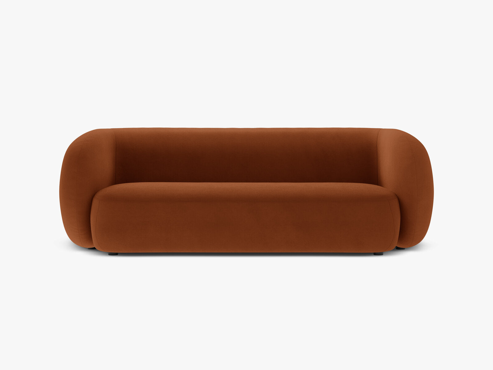 Micadoni Sofa Kate 3-Sitzer Samt Terrakotta