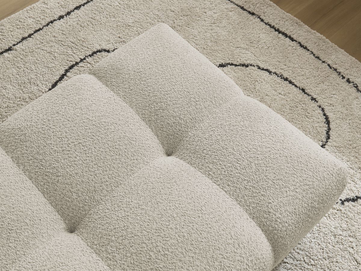 Bobochic Anakin Pouf Bouclé-Stoff Beige