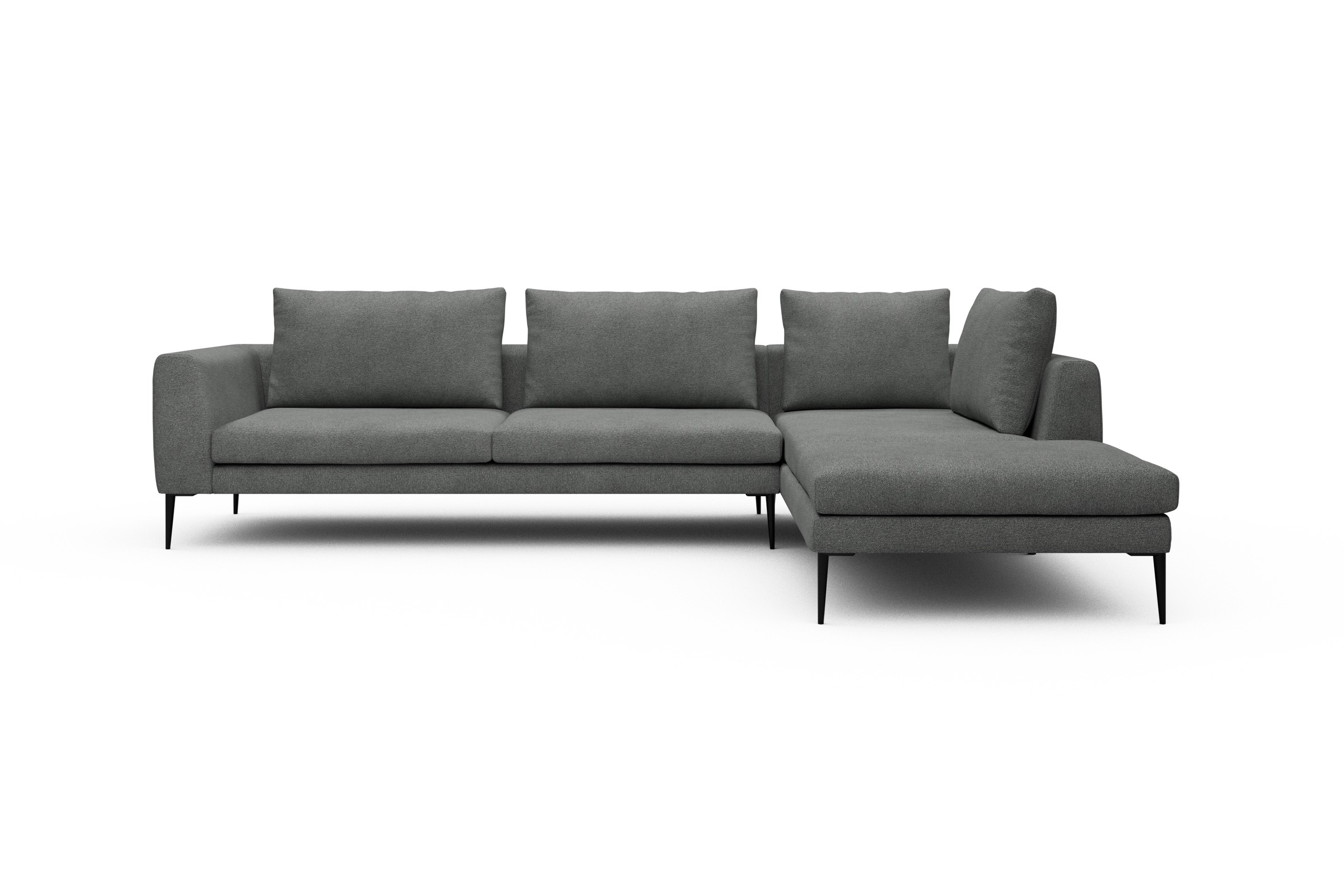 Skandi Home Ecksofa Paul Relax-Ecke links mit 3-Sitzer Boucle-Ash-Grey moebelfaktor