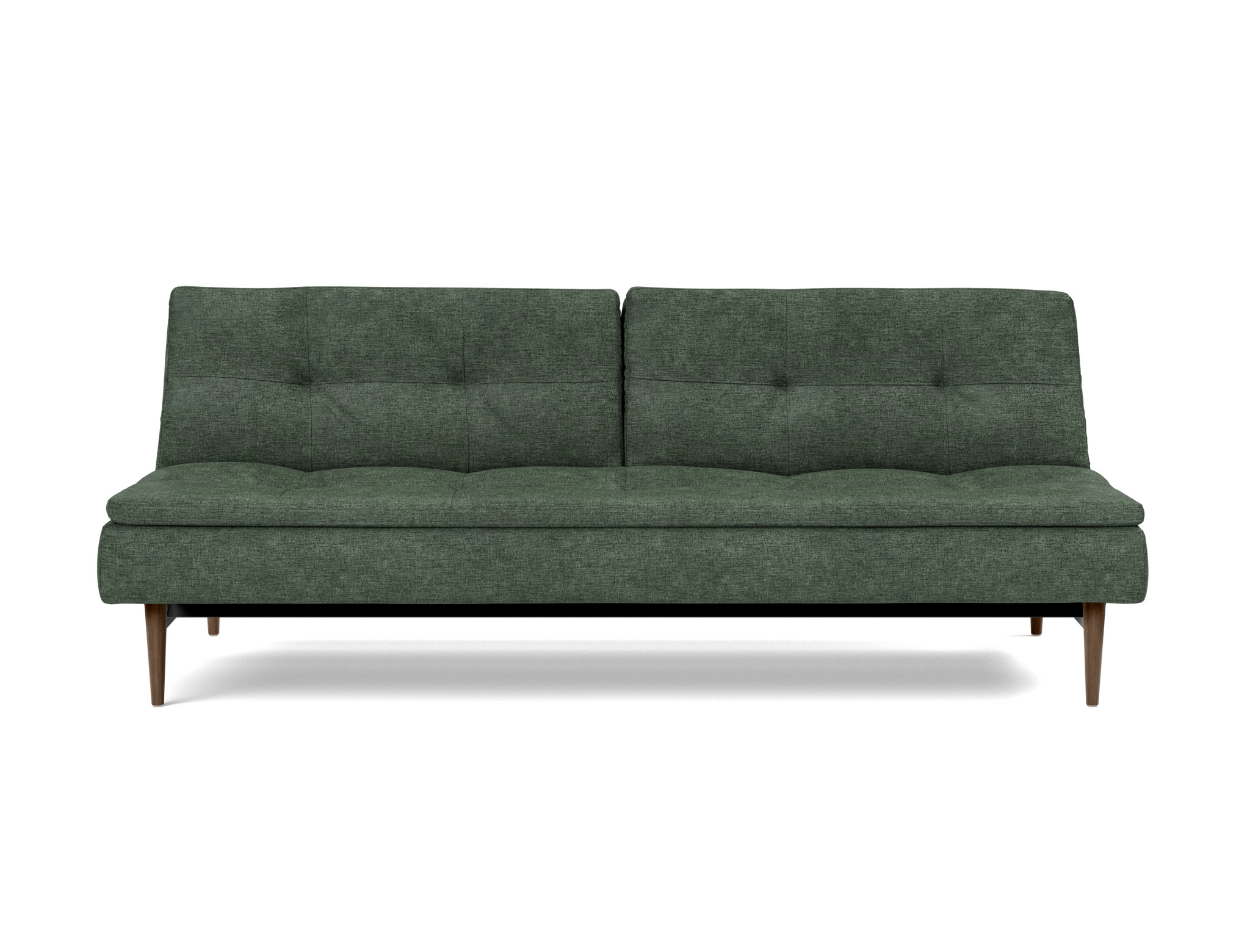 Schlafsofa Dublexo Flachgewebe Avella 281-Pine-Green Beine Styletto Eiche dunkel