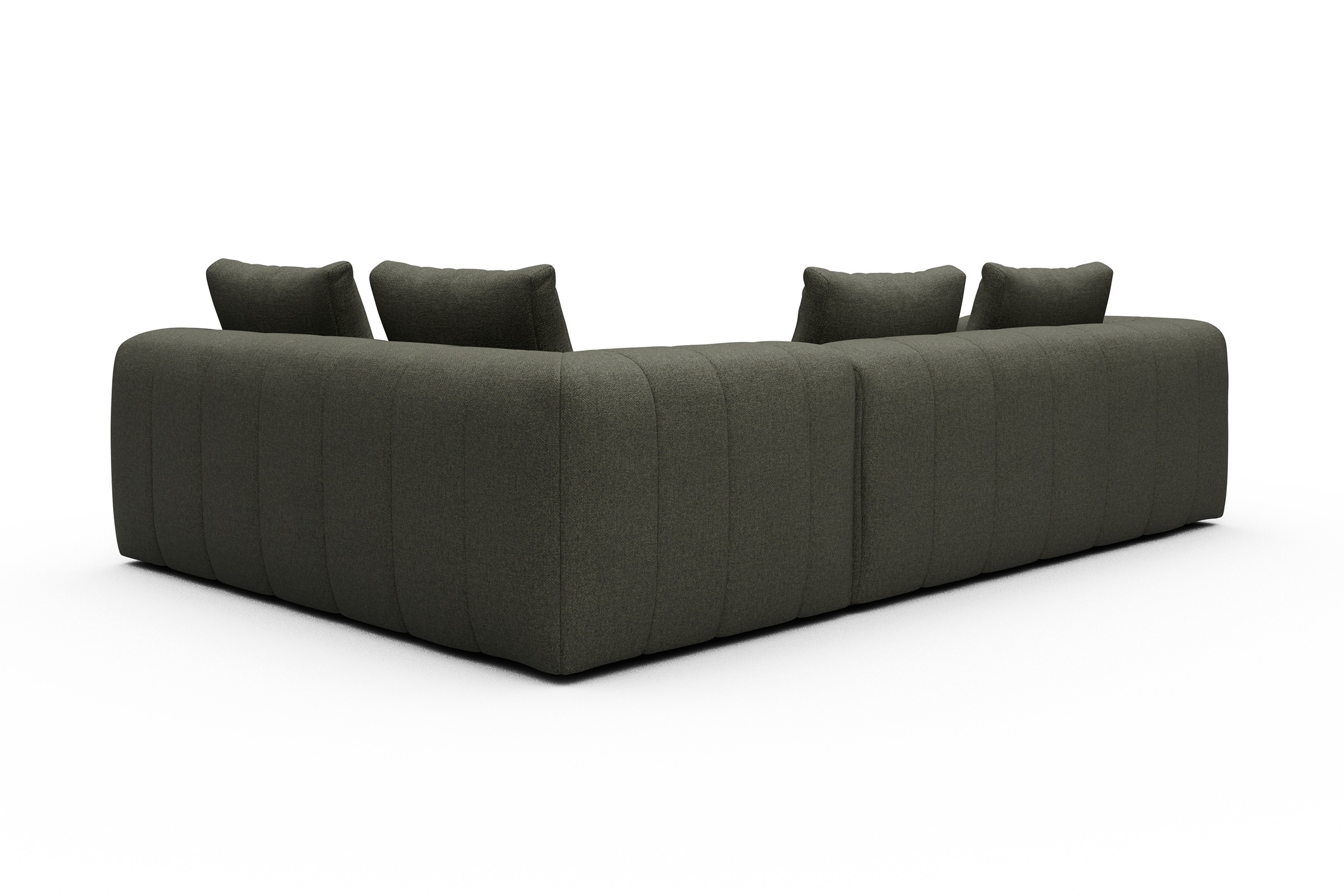 Ecksofa Hugo 2x 2,5-Sitzer Armlehne links Sama-Winter-Moss