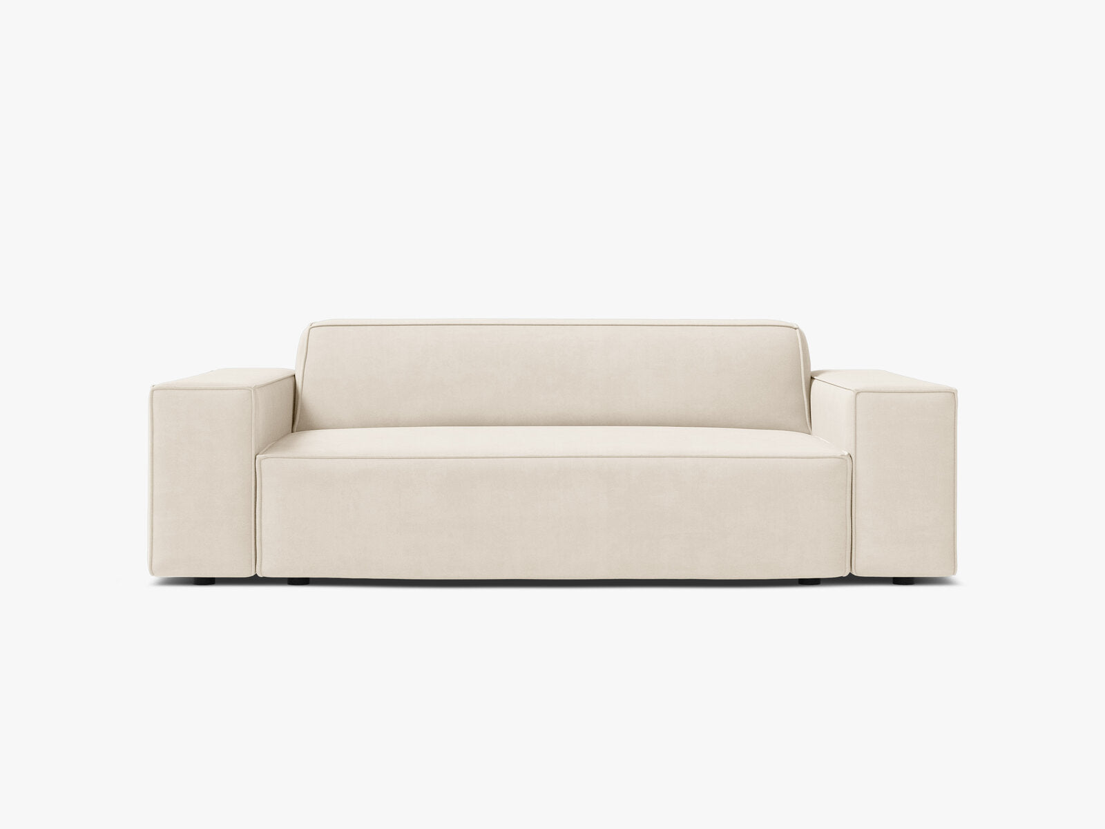 Micadoni Jodie Sofa 2-Sitzer Samt Bluvel Helles Beige