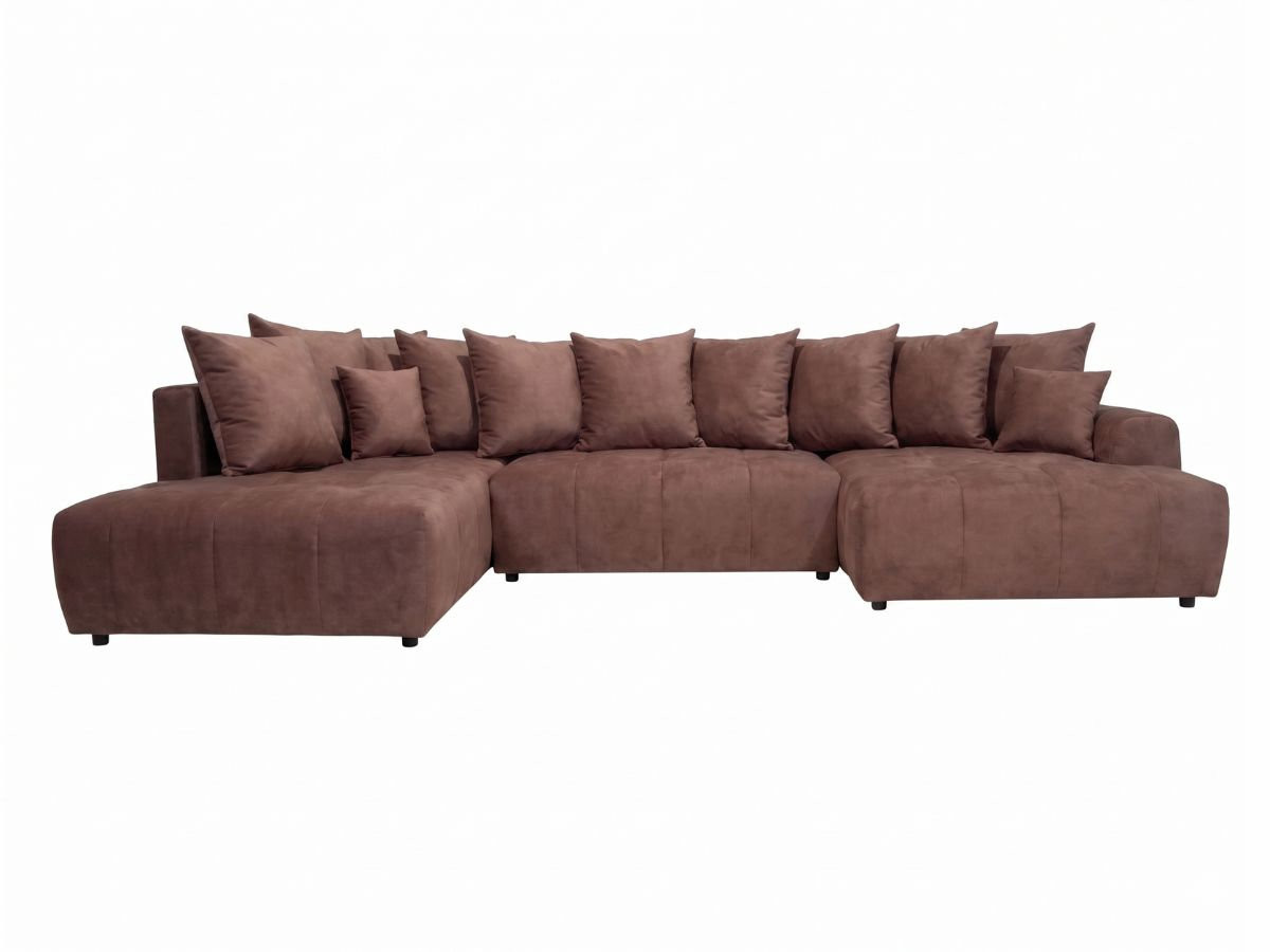 Bobochic Roxelane Wohnlandschaft Melange-Stoff Rot Ecke rechts