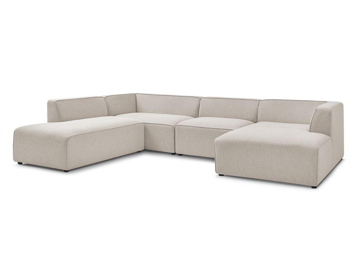 Bobochic Megeve Wohnlandschaft Melange-Stoff Beige Ecke rechts