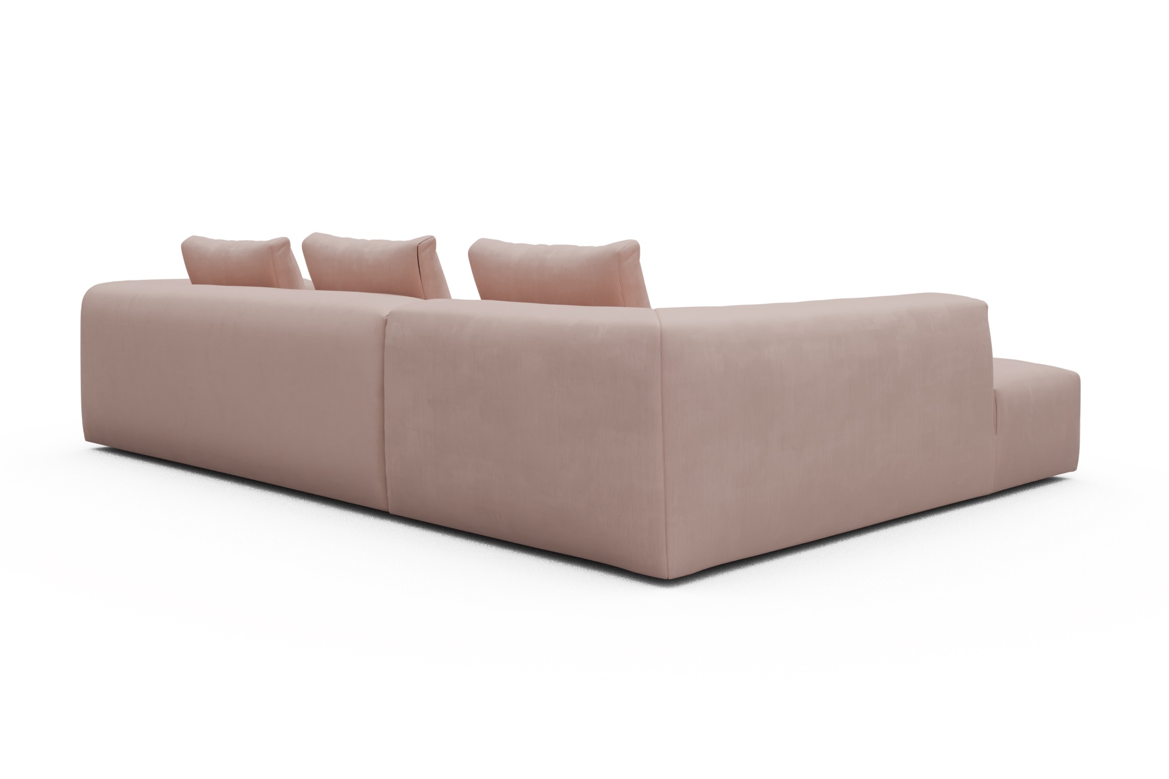 Ecksofa Fred Relax-Ecke links mit 2,5-Sitzer Cordufine-Blush