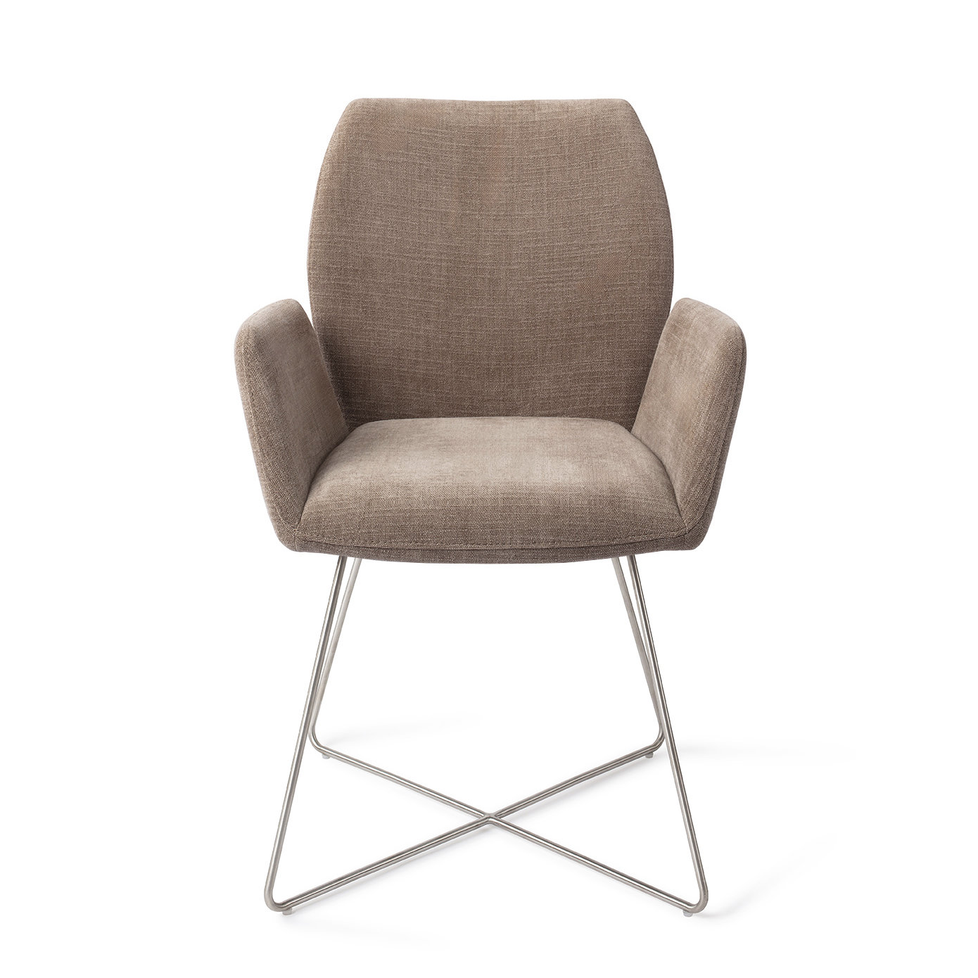 Jesper Home Esszimmerstuhl Misaki Mocha Mist Cross Stahl